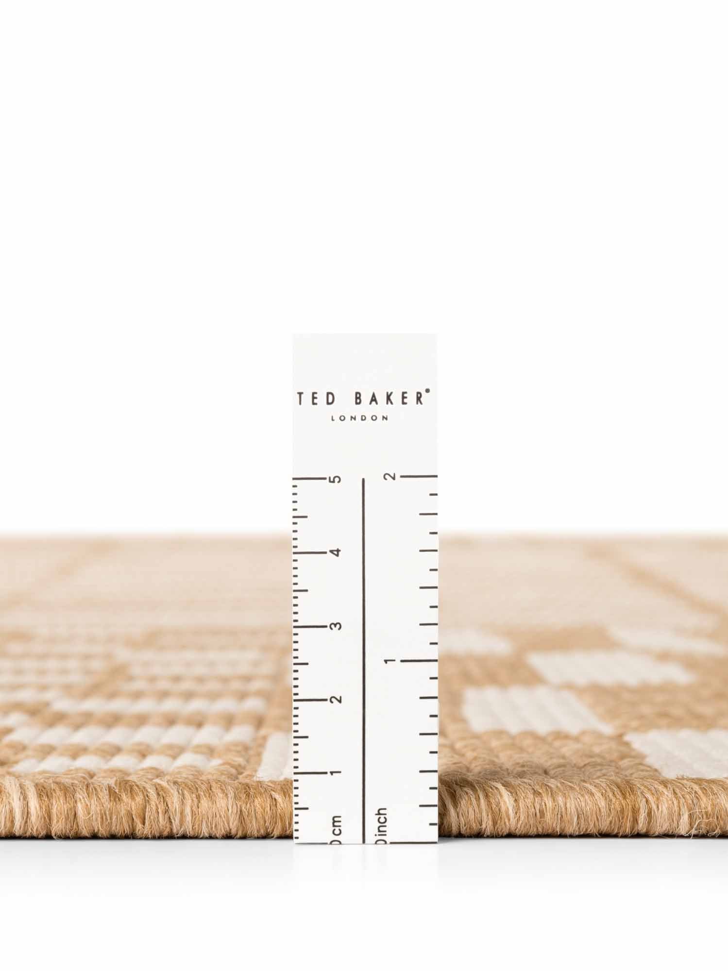 TED BAKER HARINGEY FLADVÆVET TÆPPE, BARKHAM JUTE-HVID