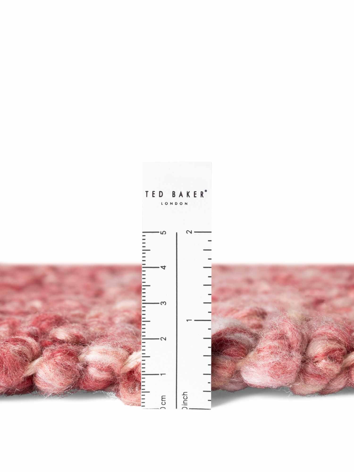 TED BAKER NOTTING HILL SOFT BOUCLE KORTLUVET TÆPPE, PORTOBELLO MØRK ROSA