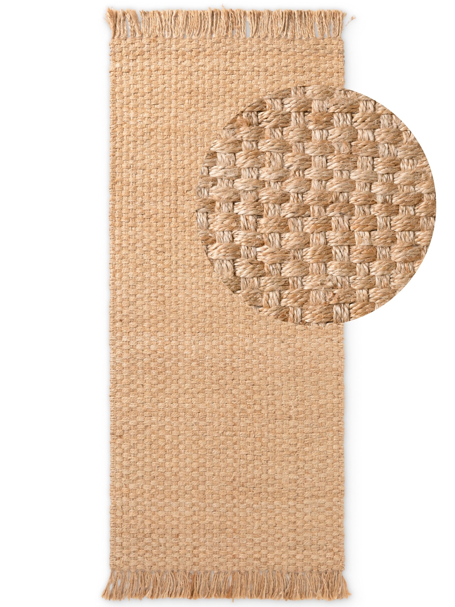 HANDLOOM JUTE TÆPPE FJORD, NATURLIG GYLDEN