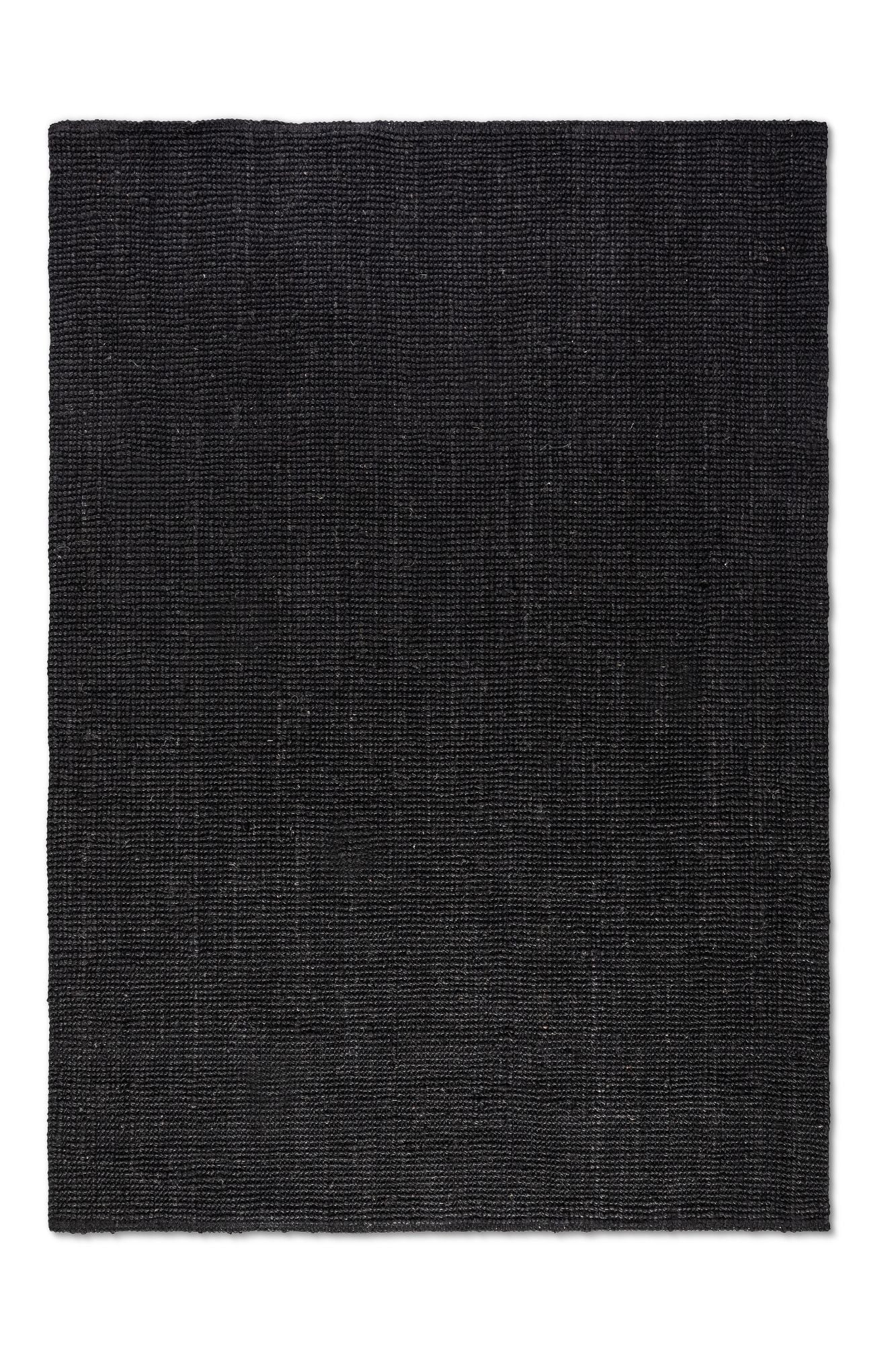 BOUCLE JUTE TÆPPE, MØRK SORT - 105976