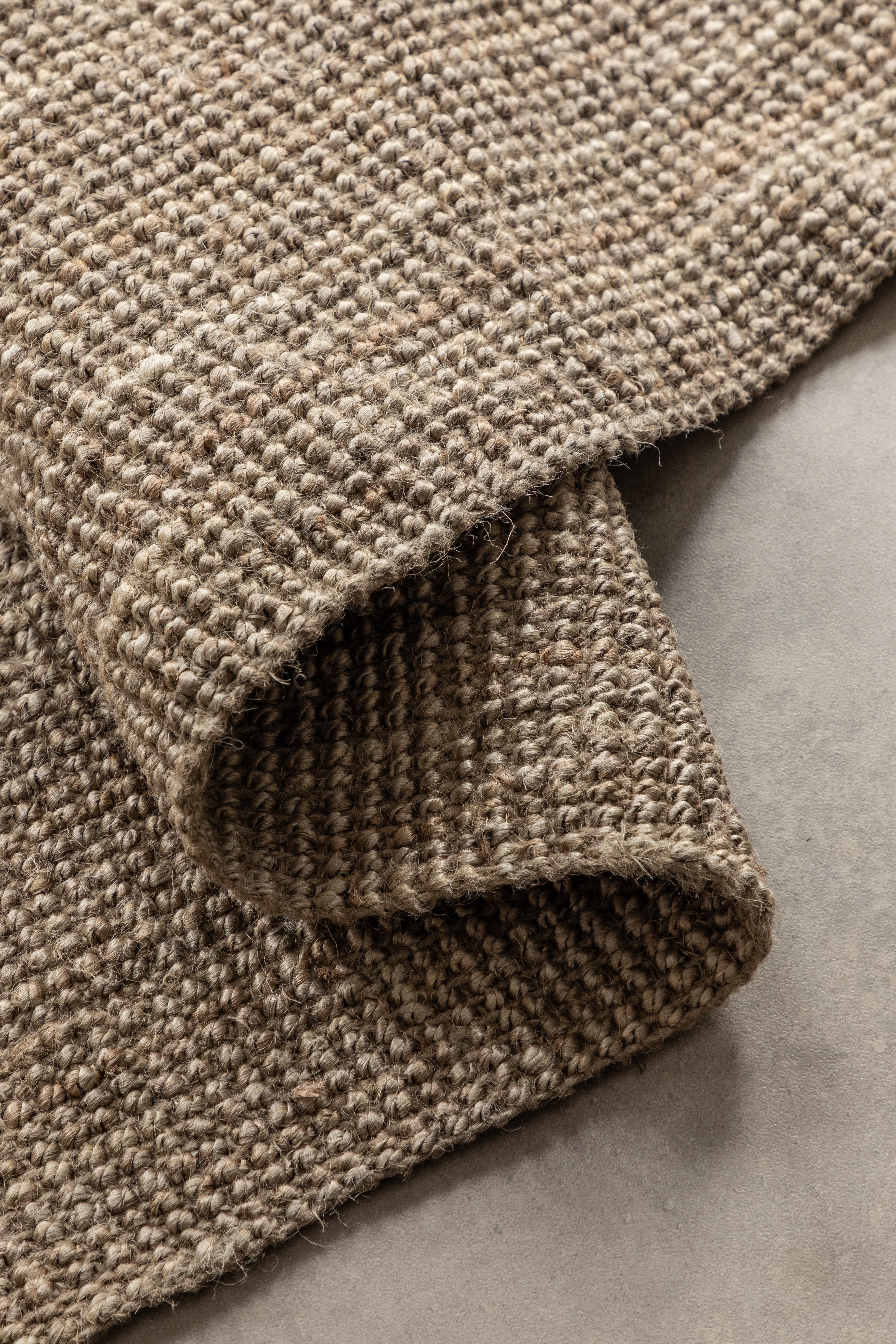 BOUCLE JUTE TÆPPE, GRÅ BRUN - 105975