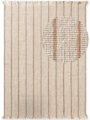 ELLE DECORATION HARVEST JUTE TÆPPE SIERRA, NATUR-ELFENBEN-GULD