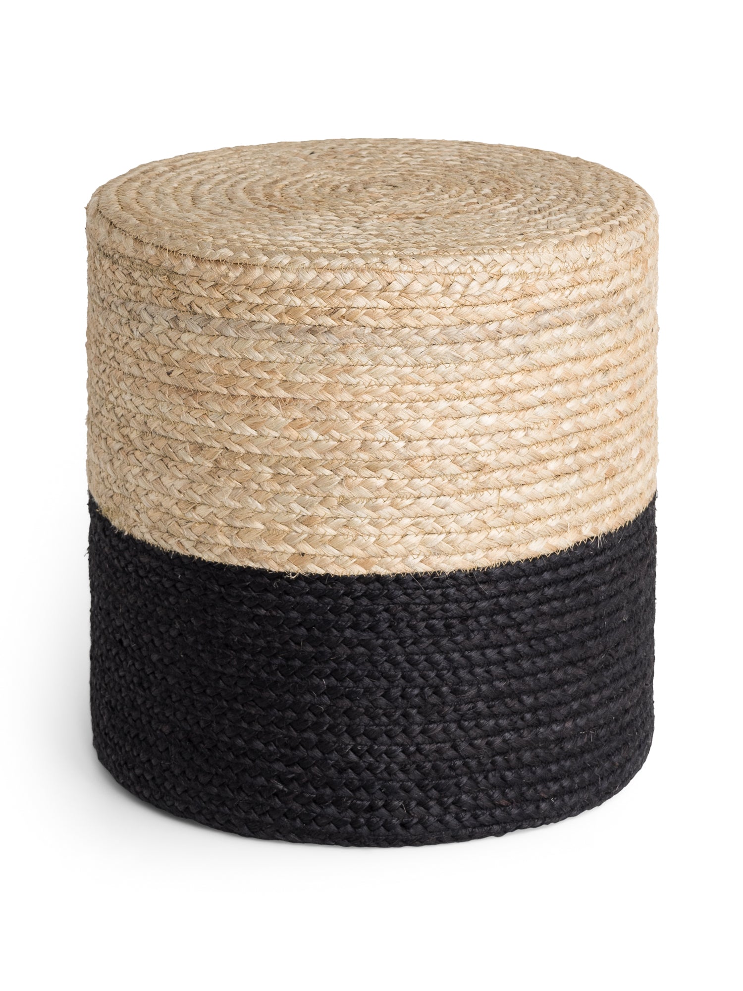 JUTZA JUTE PUF, 106237 NATURLIG GYLDEN-SORT