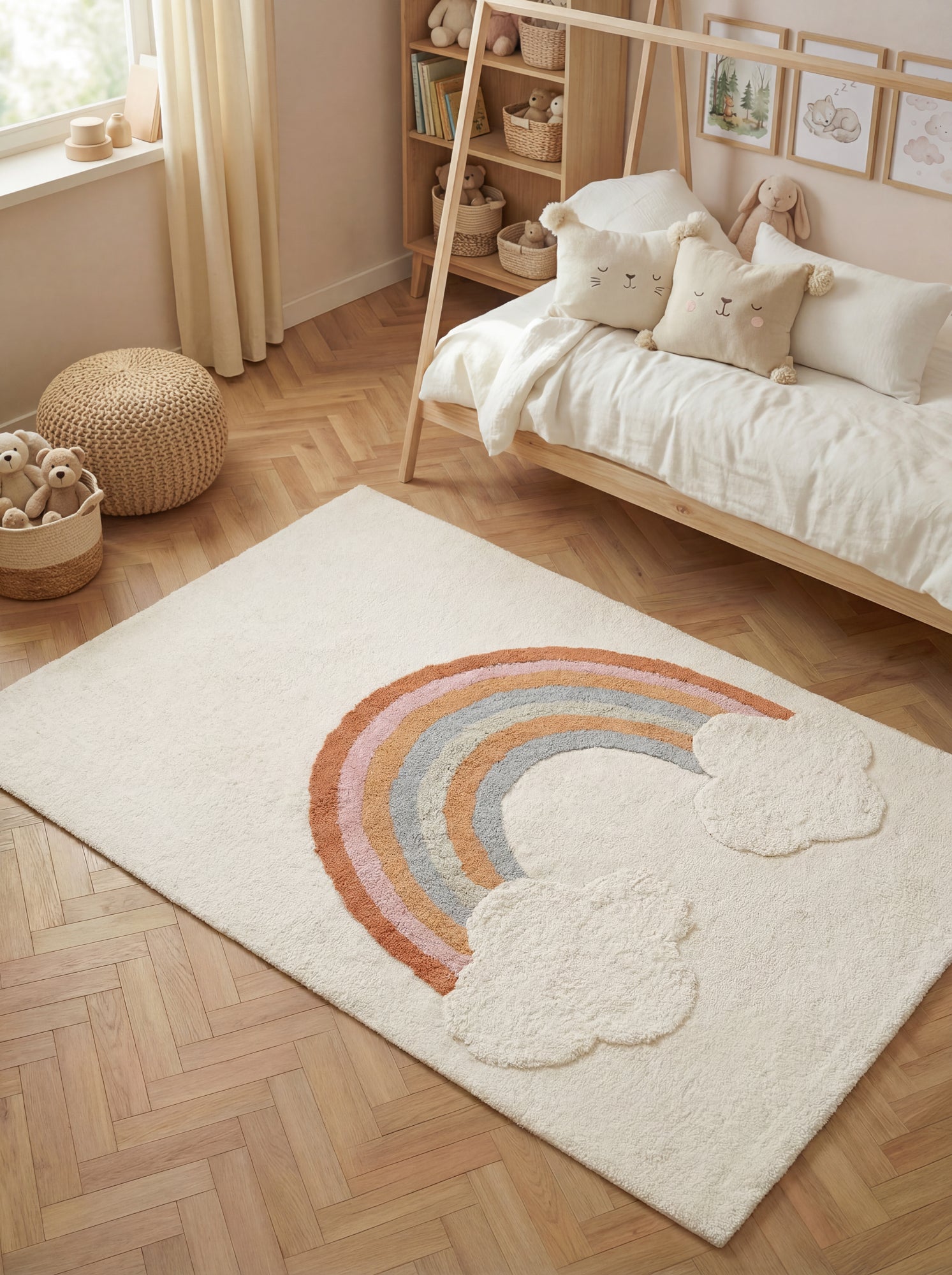 SNUGGLE BØRNETÆPPE, PETITE MELODIE CREME MULTI