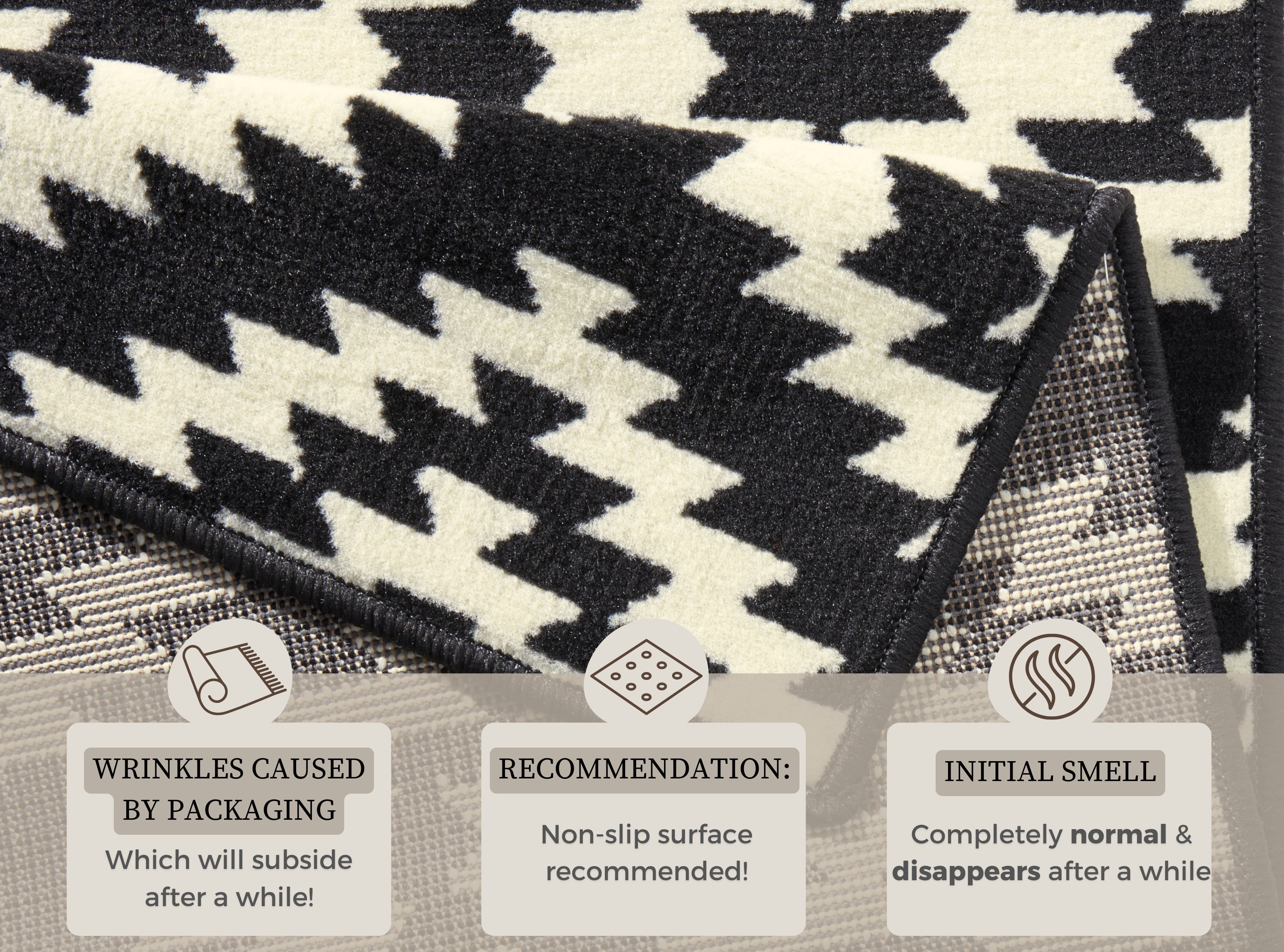 BASIC VELOURS NORDIC TÆPPELØBER, SORT 102824