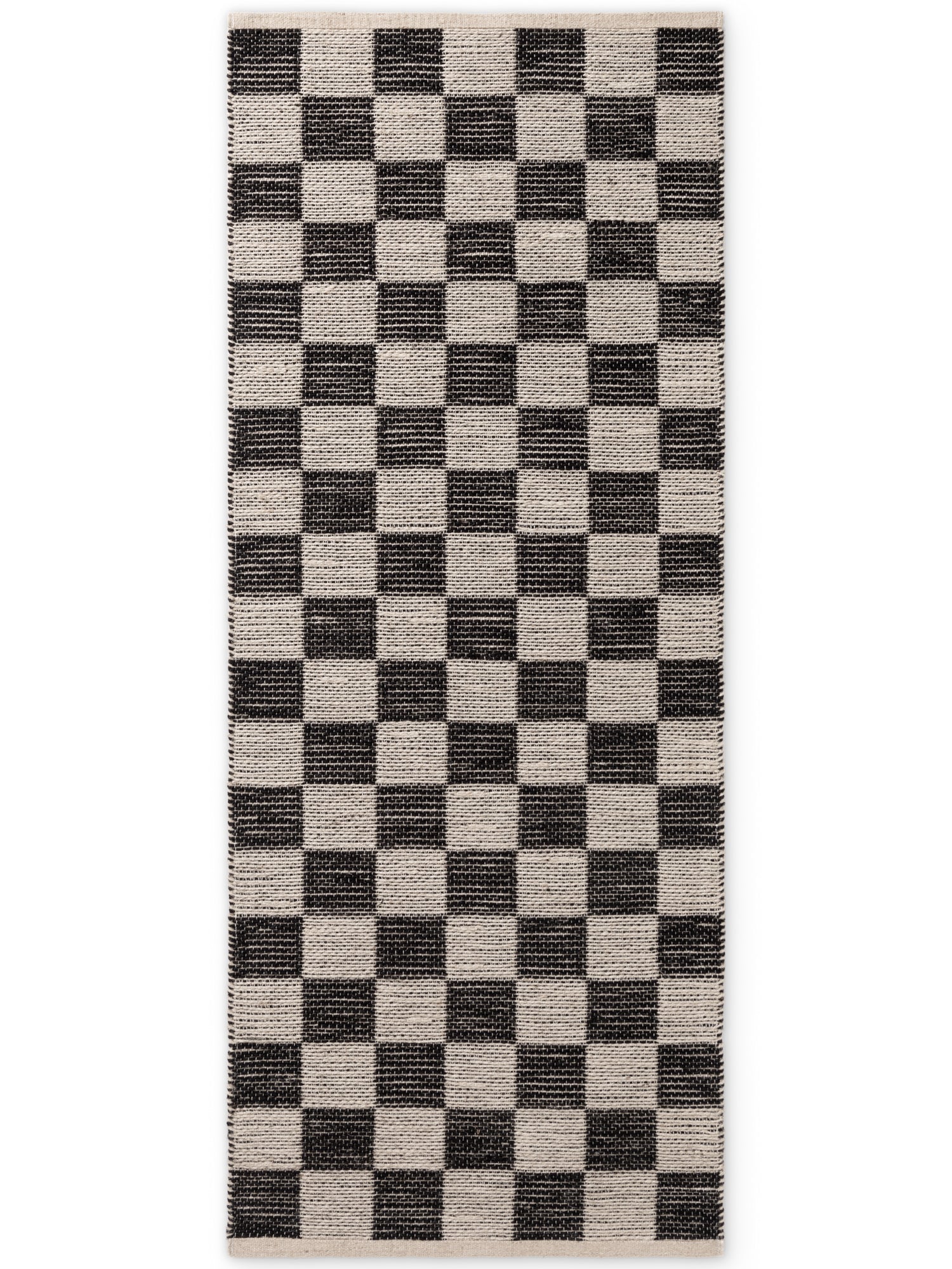 HANDLOOM JUTE TÆPPE REX, NATURLIG HVID-SORT