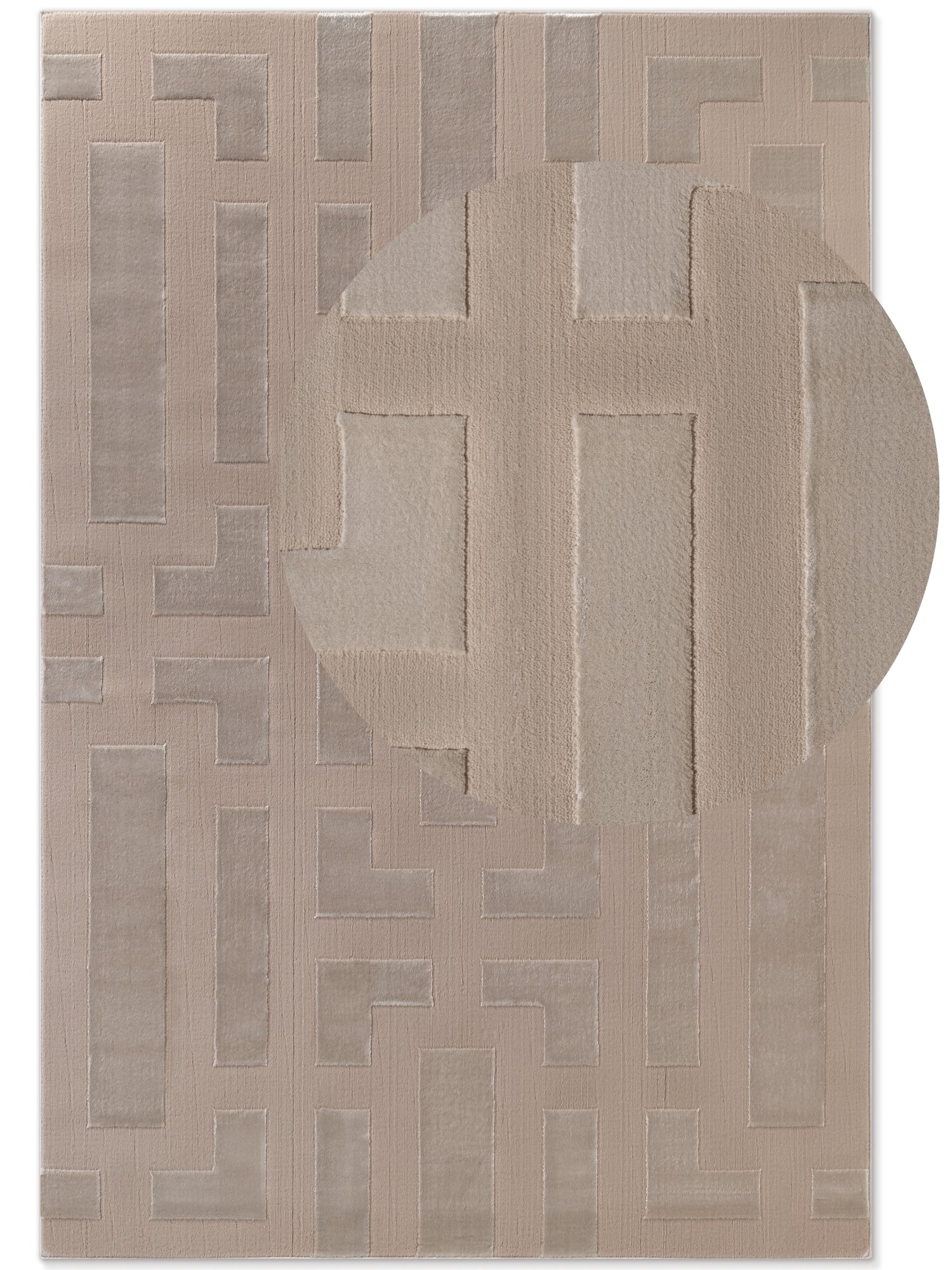 PEARLES MODERNE TÆPPE, BEIGE-CREME 106189