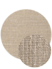 JANA RUNDT JUTE TÆPPE, 105973 NATUR-IVORY