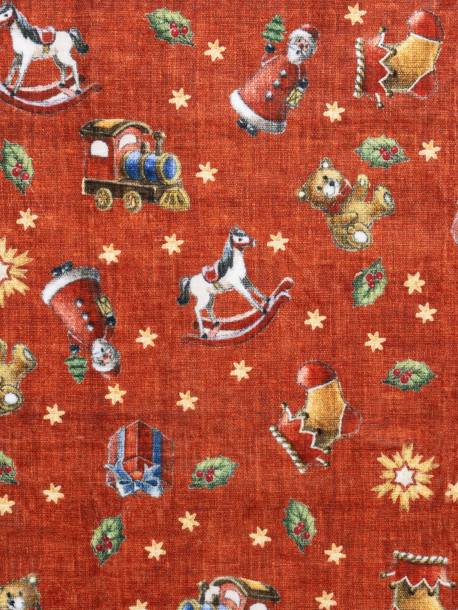 VILLEROY & BOCH TOY'S DELIGHT DESIGN TÆPPE NOSTALGIC NOEL RØD GRØN