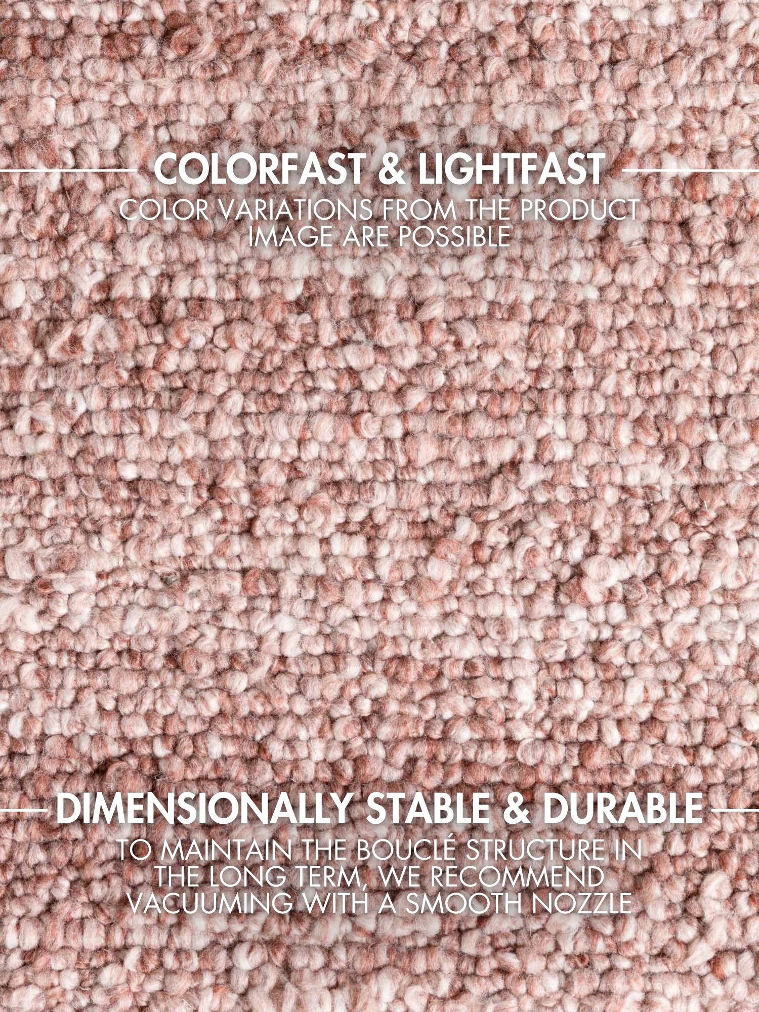TED BAKER NOTTING HILL SOFT BOUCLE KORTLUVET TÆPPE, PORTOBELLO RUST ROSA