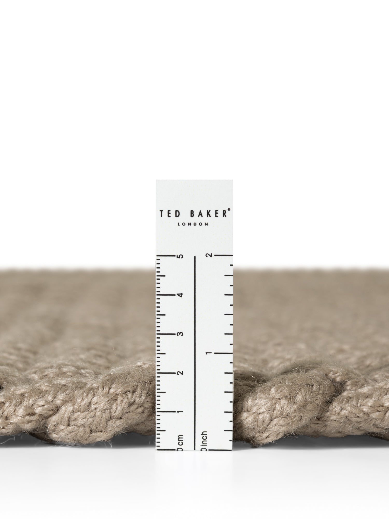 TED BAKER SOUTHWARK IND- OG UDENDØRS TÆPPE, ROPE BEIGE GRÅ