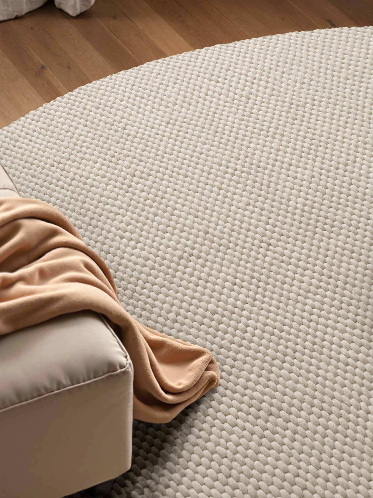 ELLE DECORATION LYON ULDTÆPPE, BEANS NATURLIG CREME