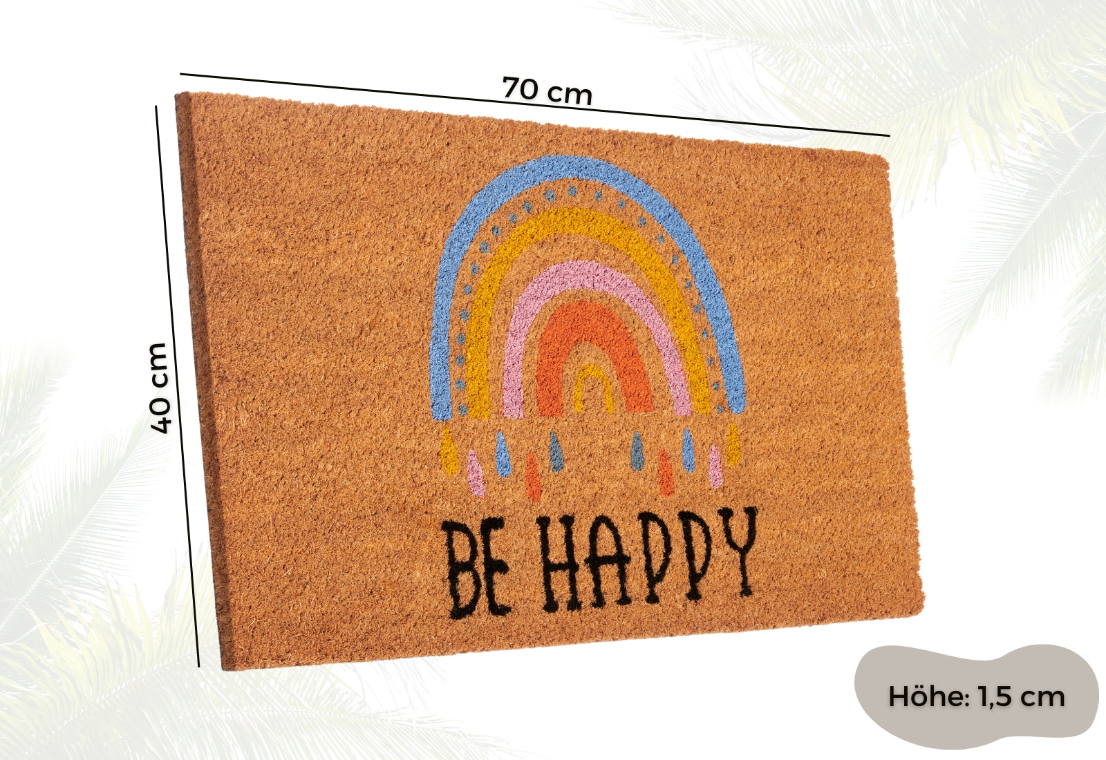 DØRMÅTTE KOKOS - BE HAPPY 106199