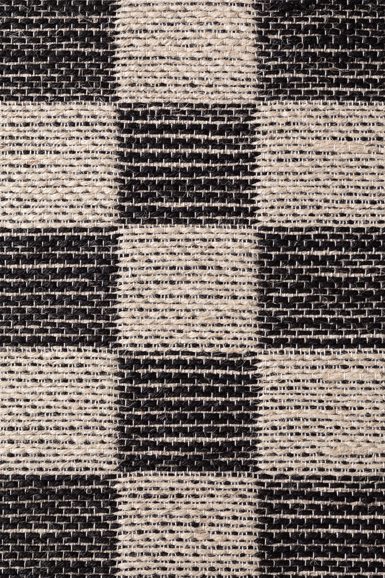 HANDLOOM JUTE TÆPPE REX, NATURLIG HVID-SORT