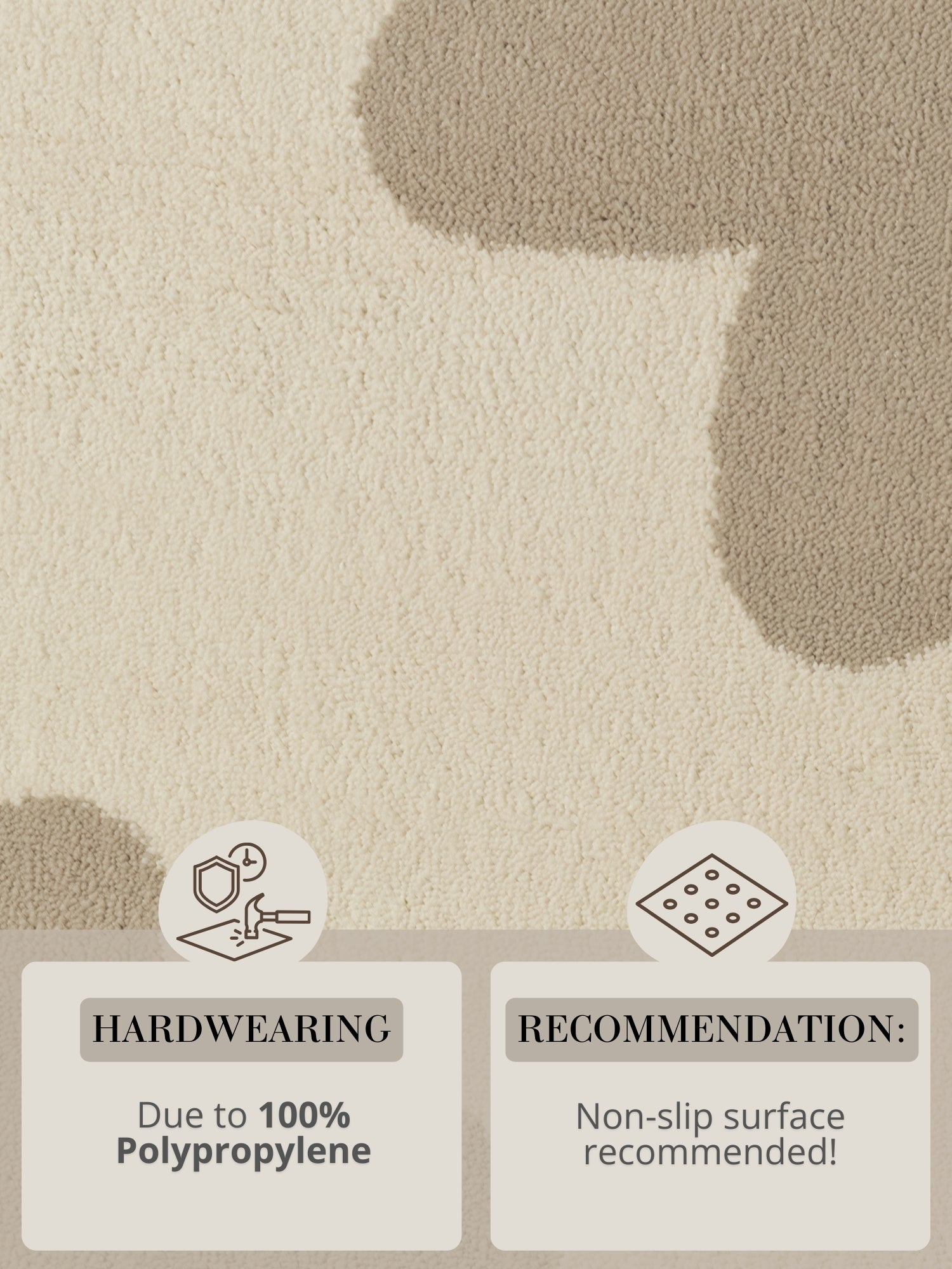 EVENTYR BØRNETÆPPE BLOOMY, CREME BEIGE