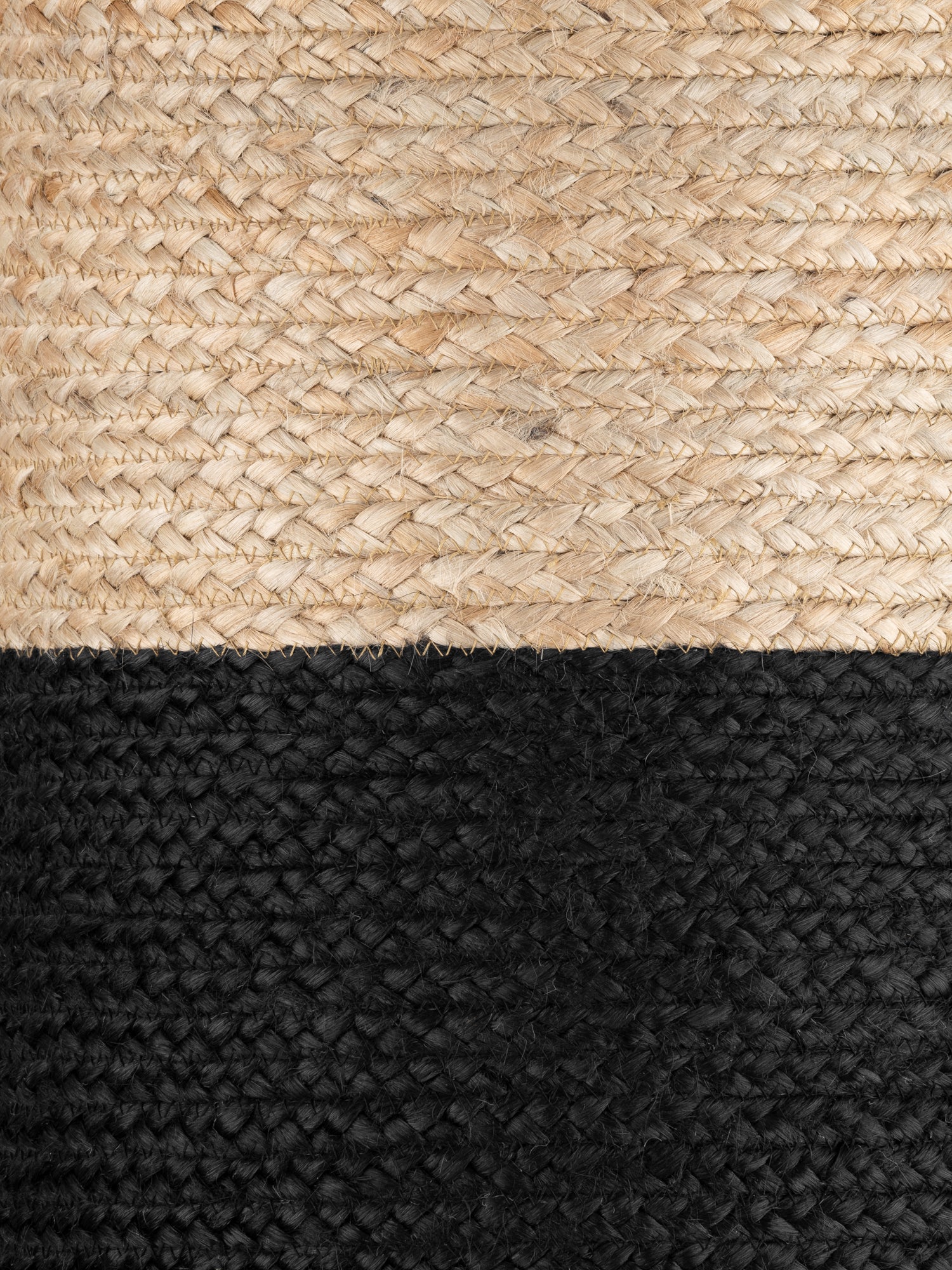 JUTZA JUTE PUF, 106237 NATURLIG GYLDEN-SORT