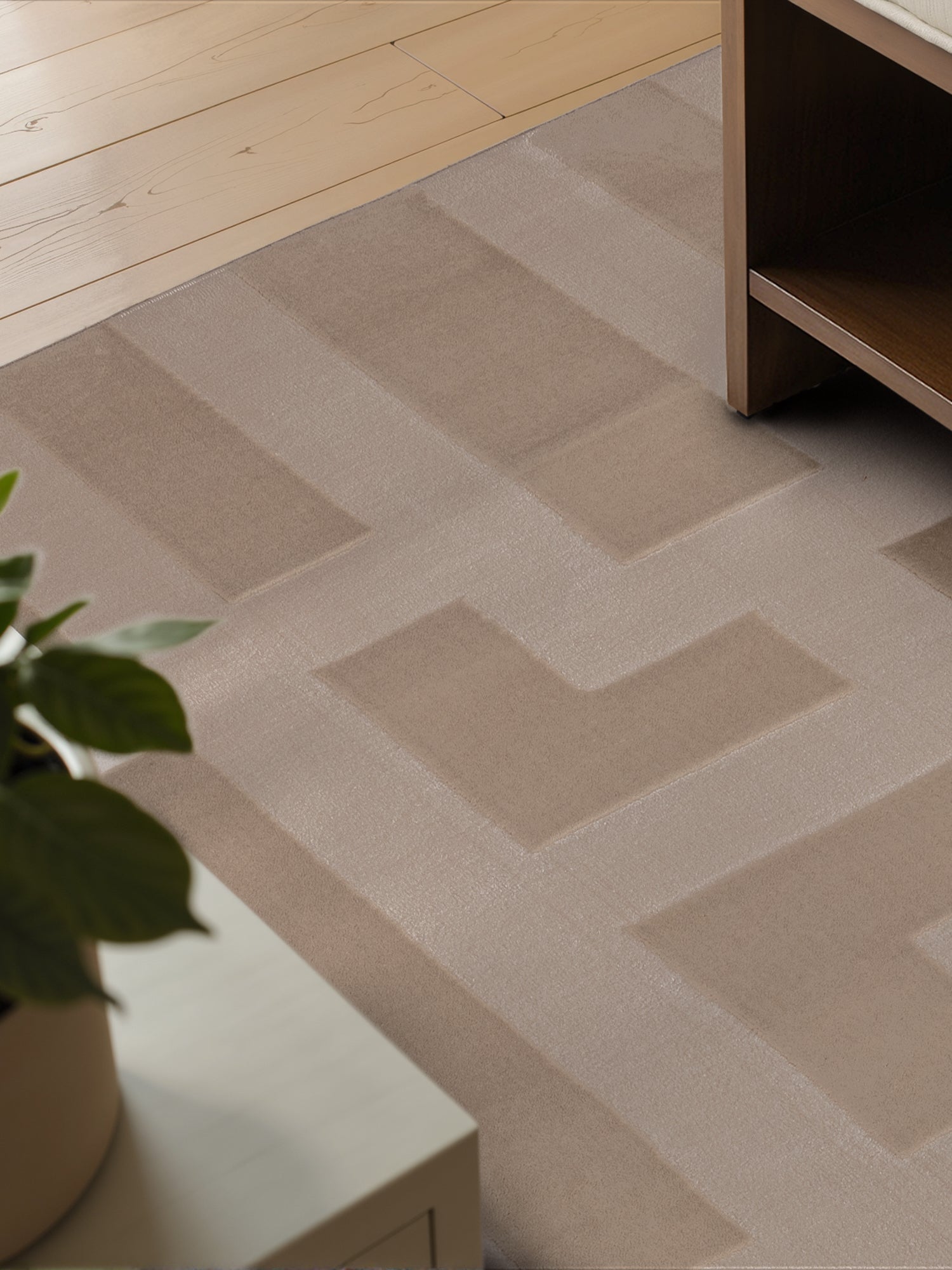 PEARLES MODERNE TÆPPE, BEIGE-CREME 106189