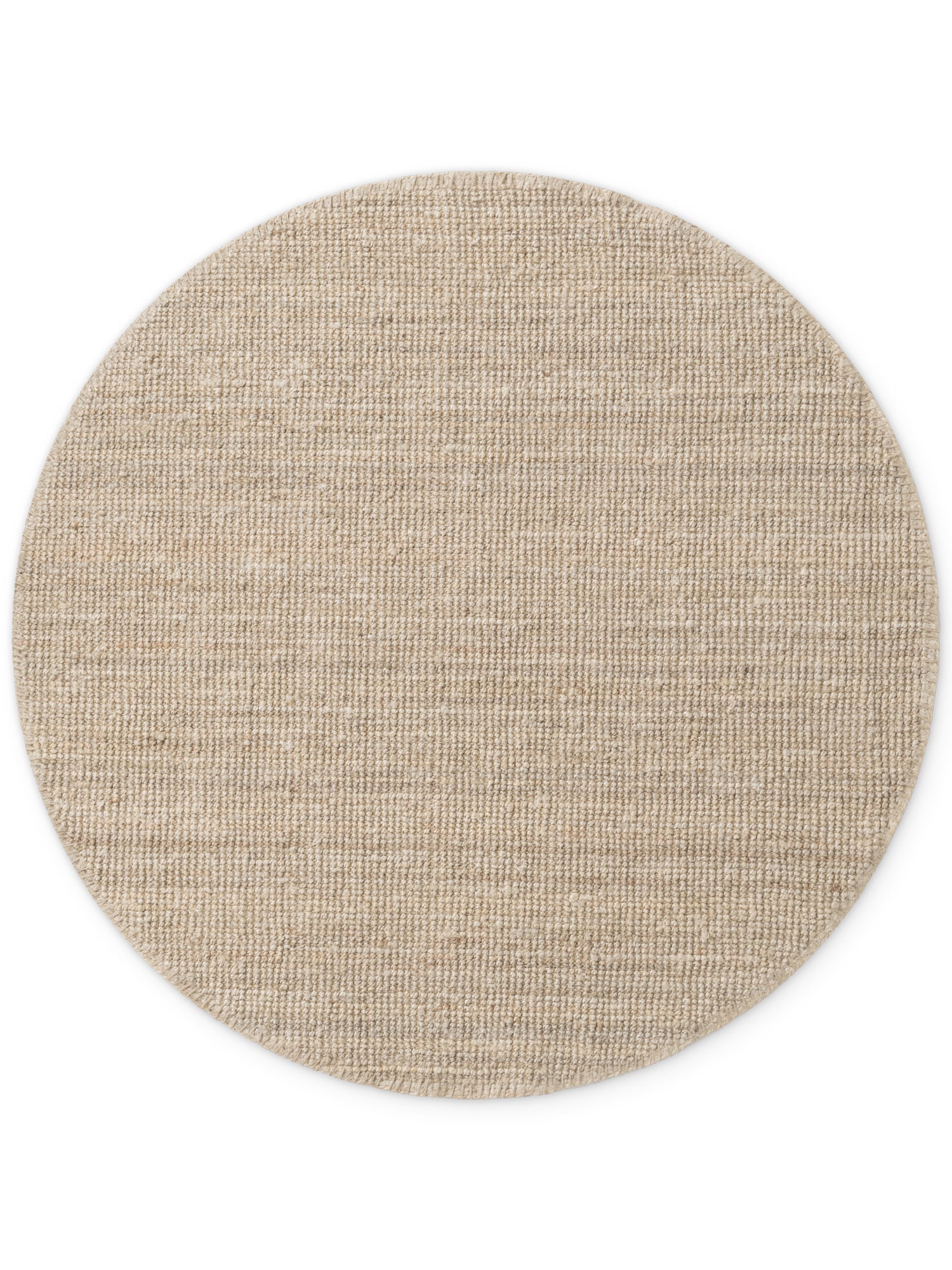 JANA RUNDT JUTE TÆPPE, 105973 NATUR-IVORY