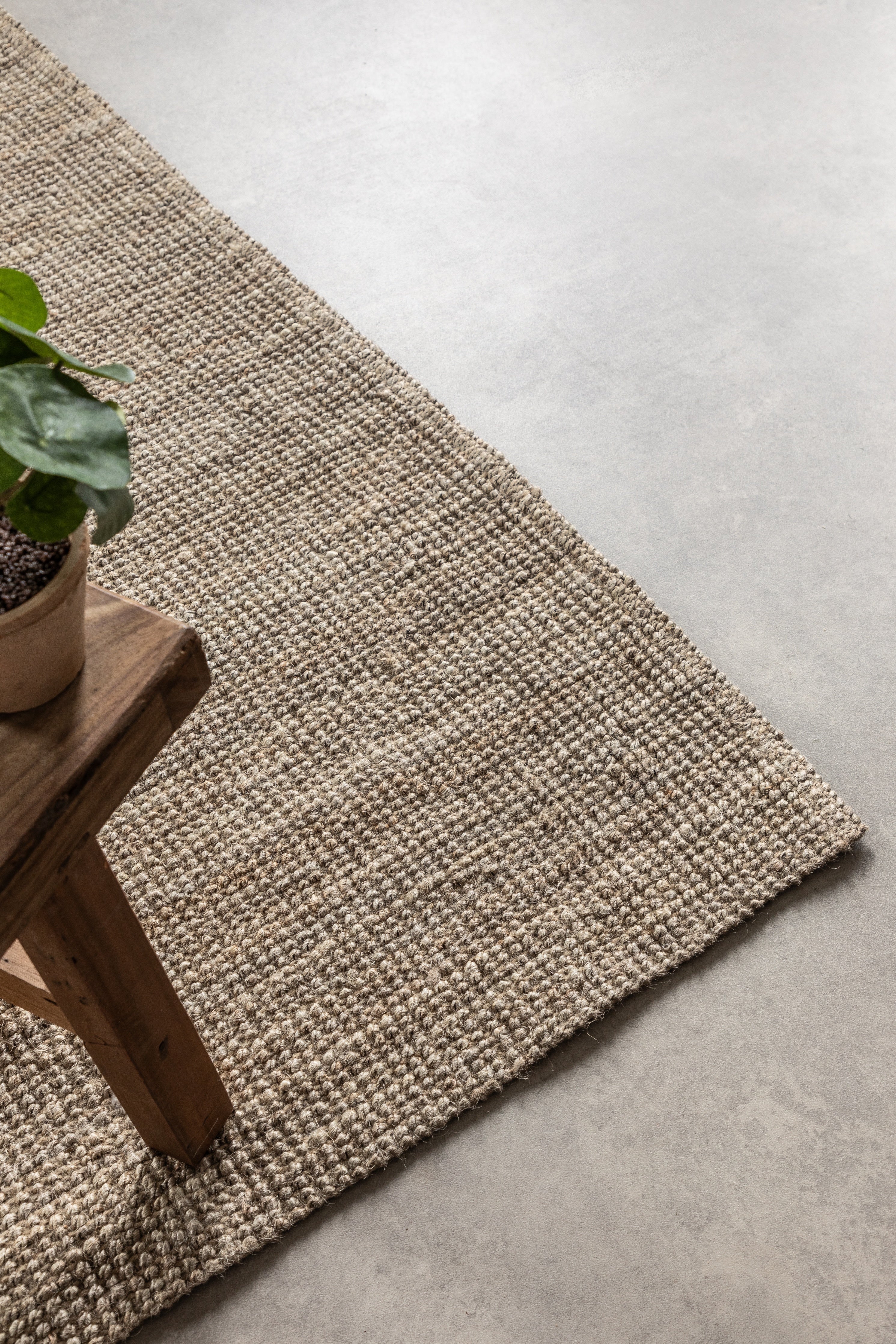 BOUCLE JUTE TÆPPE, GRÅ BRUN - 105975