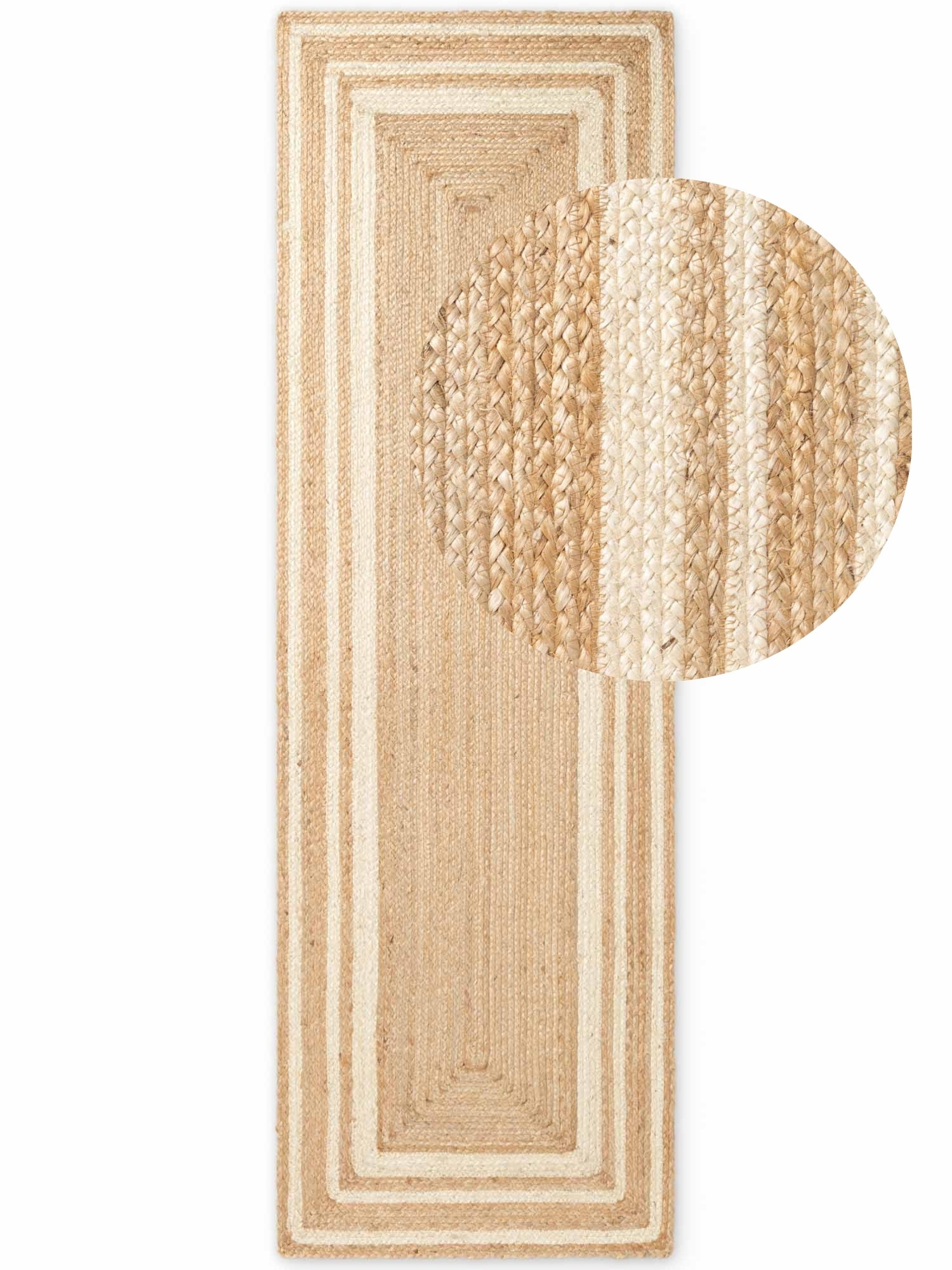 JUTZA JUTE TÆPPE, NATURLIG GYLDEN-ELFENBEN