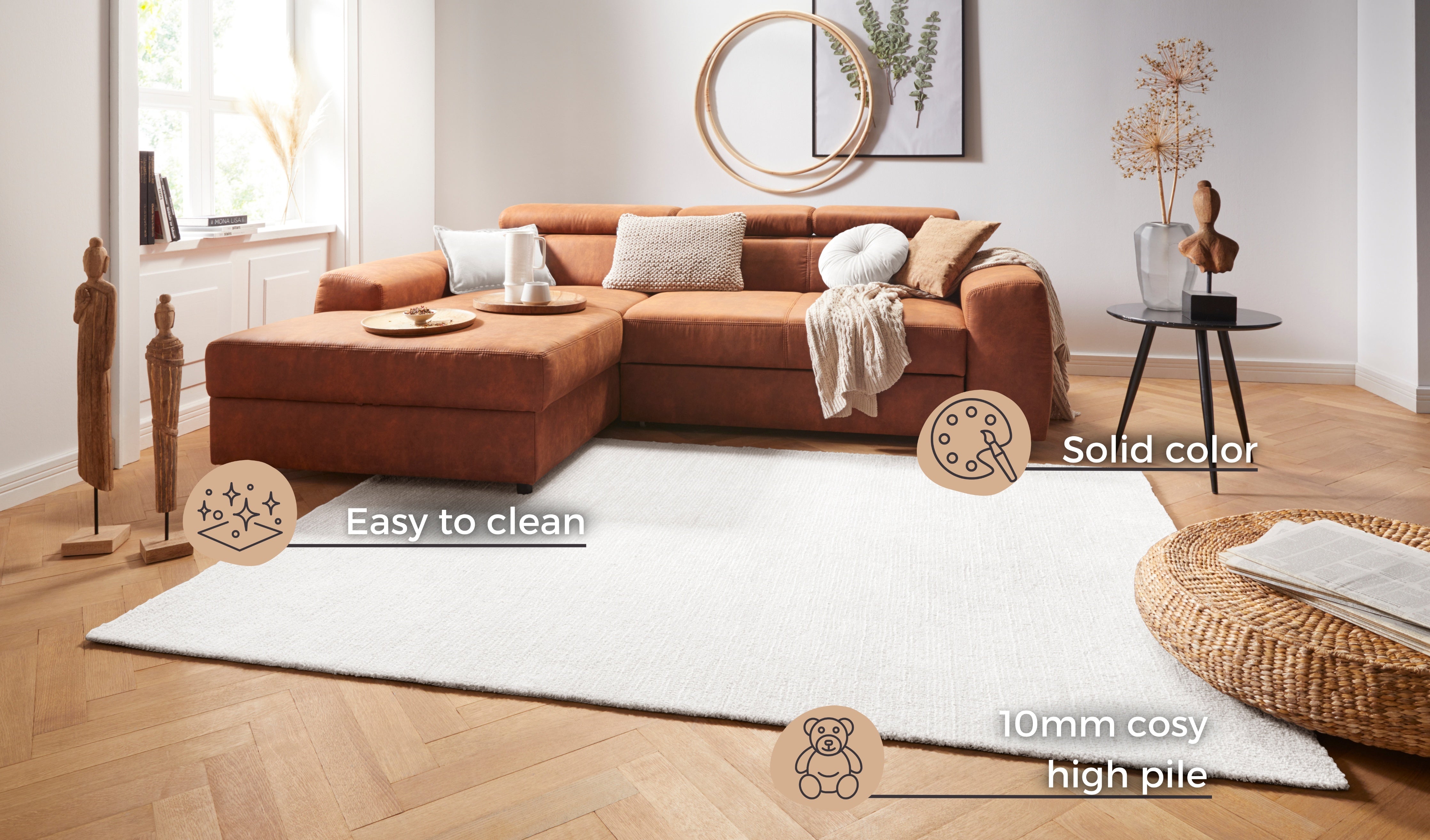 HANSE HOME CLOUD TÆPPE, CREME 103936