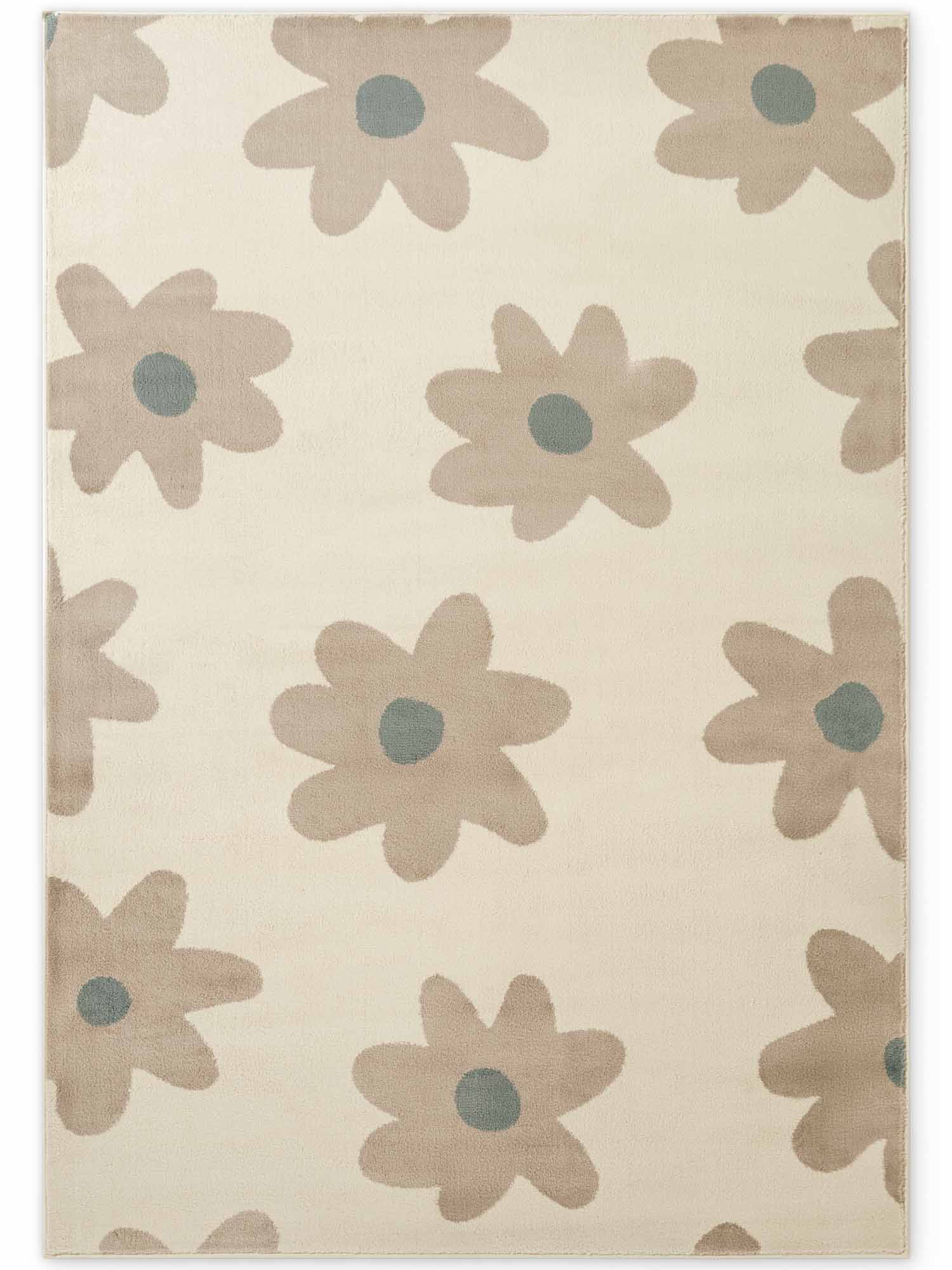 EVENTYR BØRNETÆPPE BLOOMY, CREME BEIGE