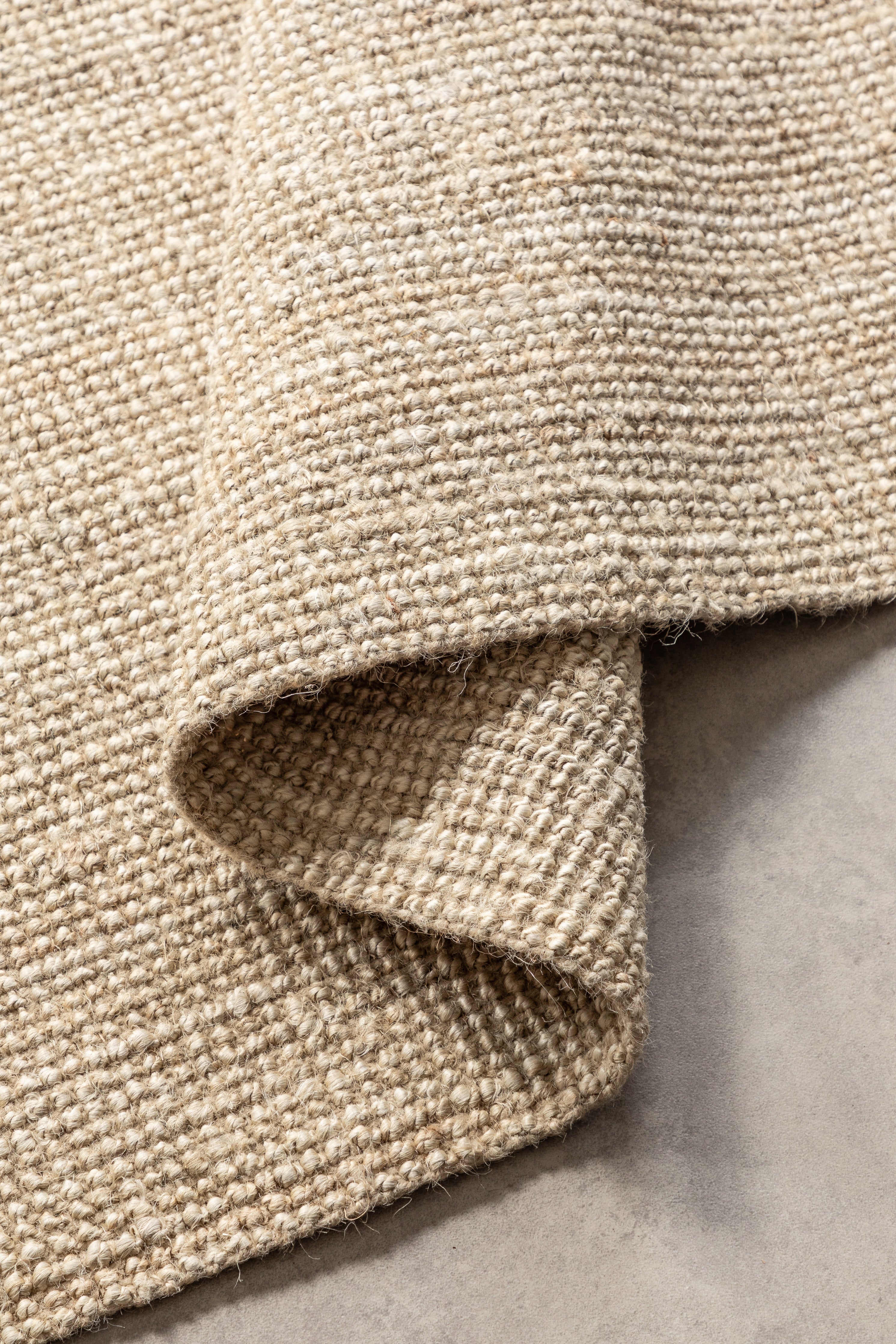 BOUCLE JUTE TÆPPE, ELFENBEN HVID - 105973
