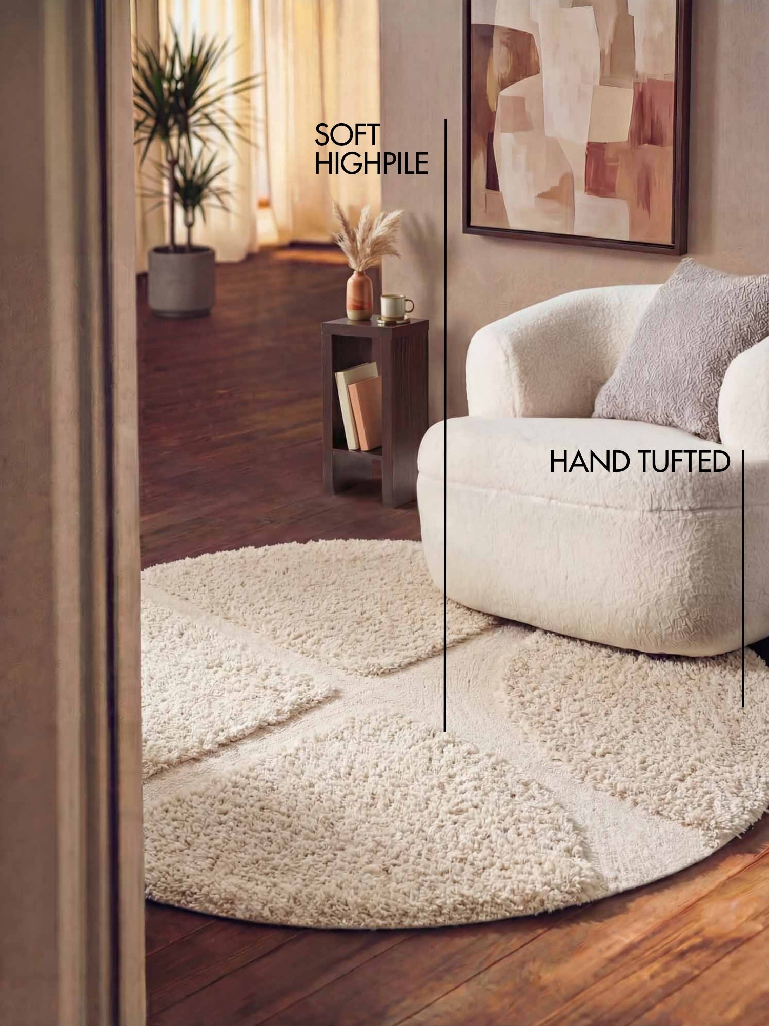 TED BAKER LAMBETH HØJLUVET TÆPPE JASPER, CREME