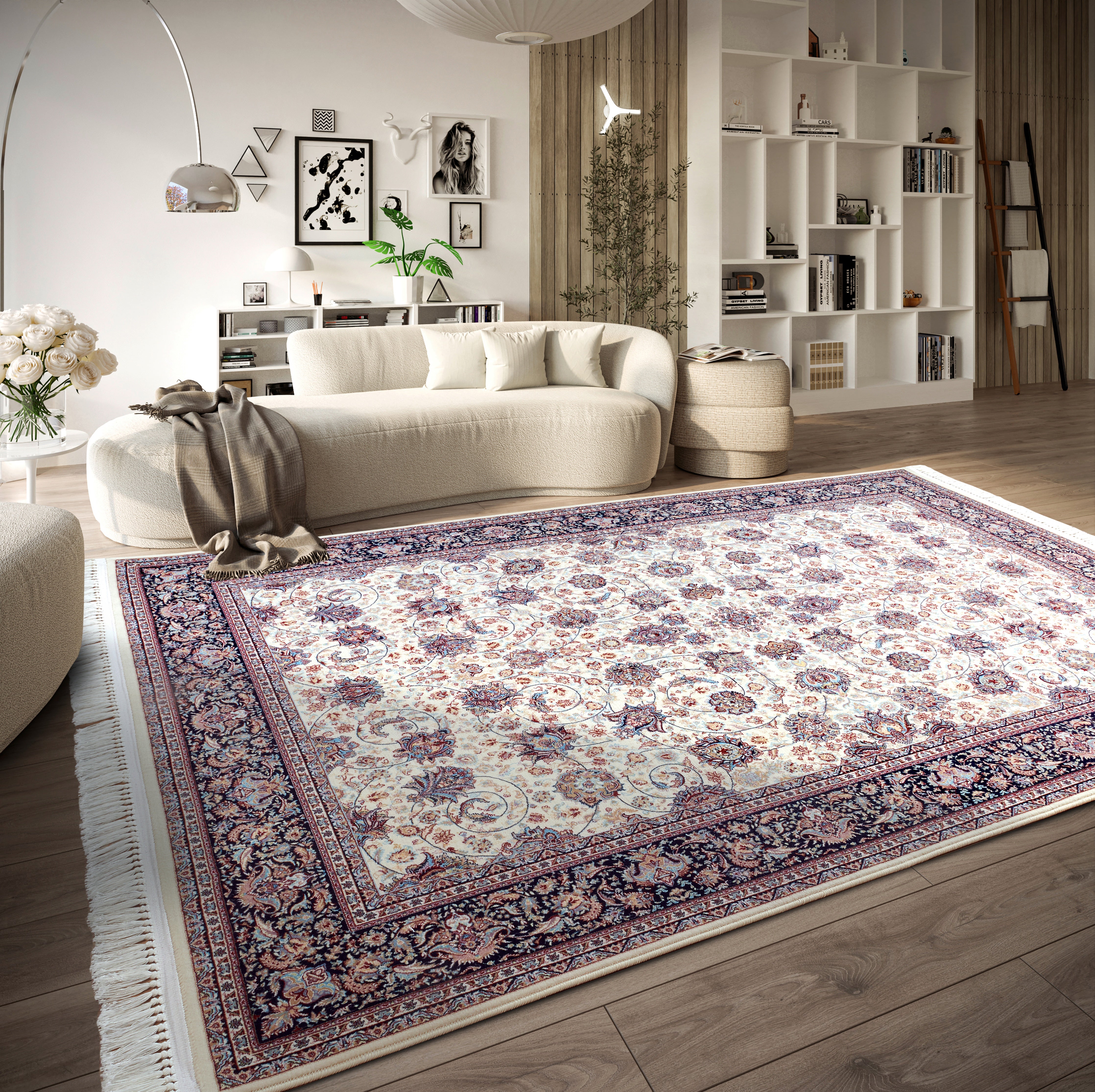 VILLEROY & BOCH 106131 ORIENTALSK TÆPPE, ALFRED CREME-BLÅ