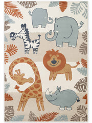 EVENTYR BØRNETÆPPE SAVANNA, CREME MULTI