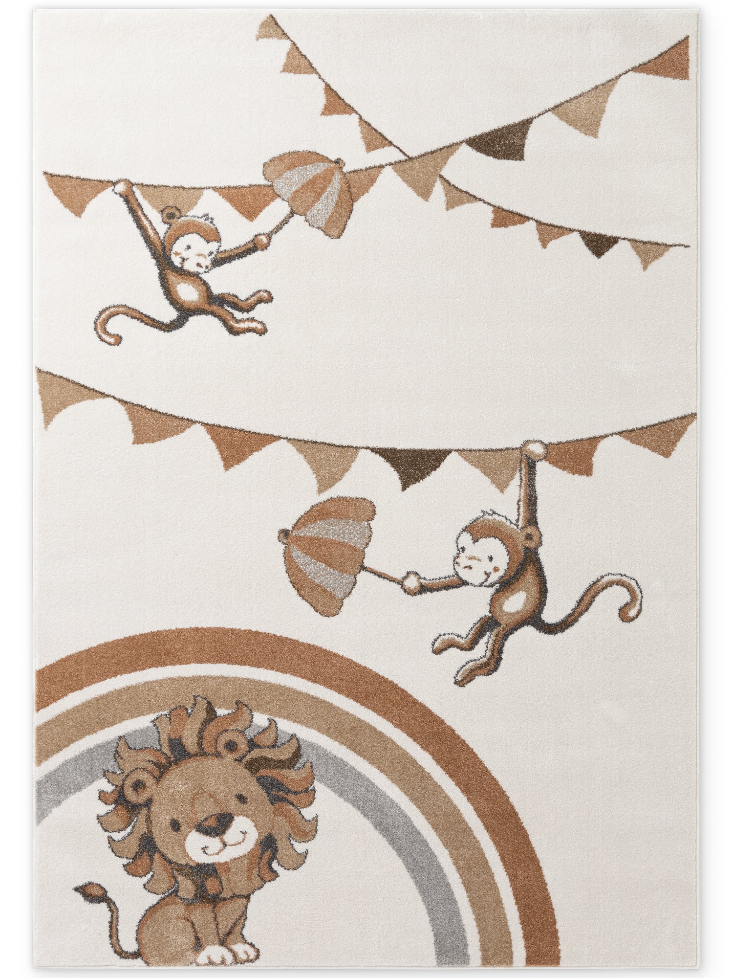 VILLEROY & BOCH BOHO KIDS BØRNETÆPPE LØVE REGNBUE FEST, CREME MULTI 106308