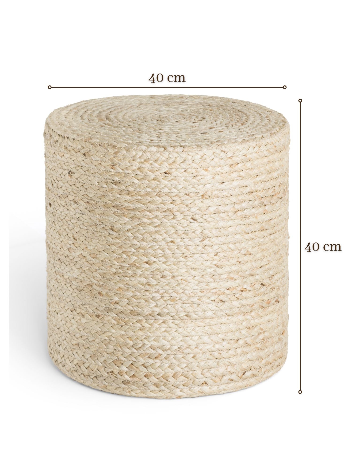 JUTZA JUTE PUF, 106236 NATURLIG ELFENBEN