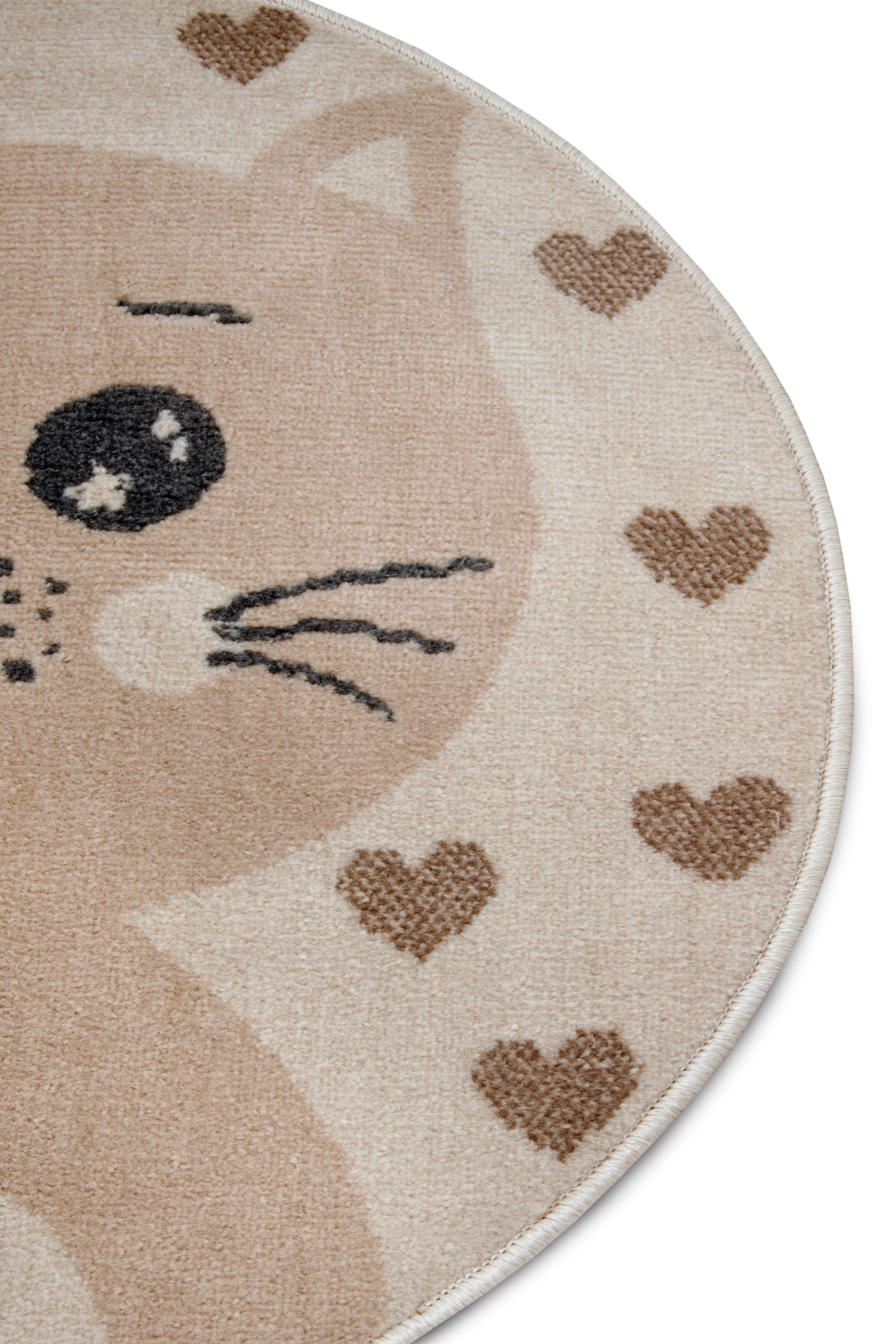 EVENTYR BØRNETÆPPE KAT, CREMEFARVET-BEIGE 105963