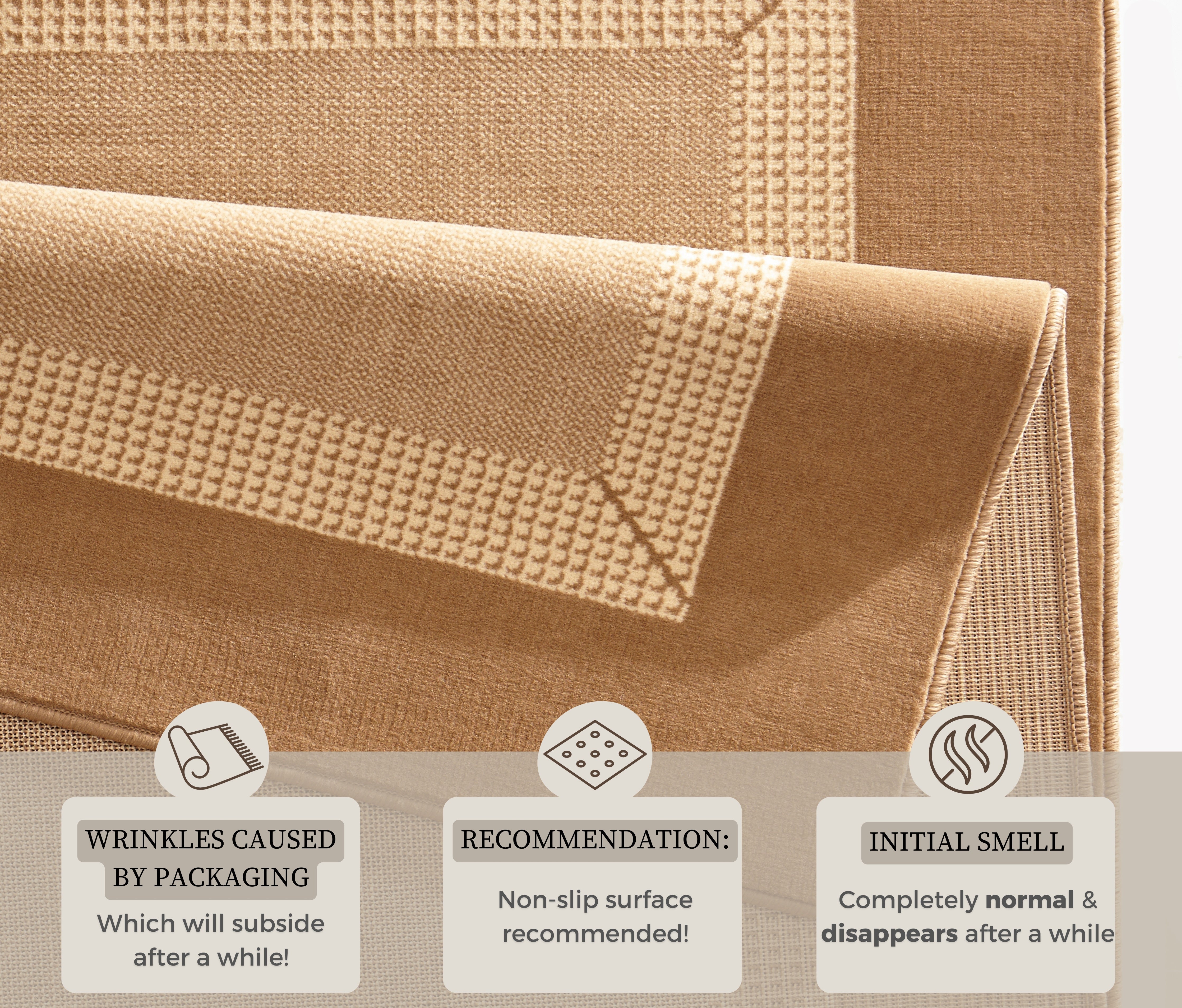 BASIC BAND TÆPPE, BEIGE-CREME 102498