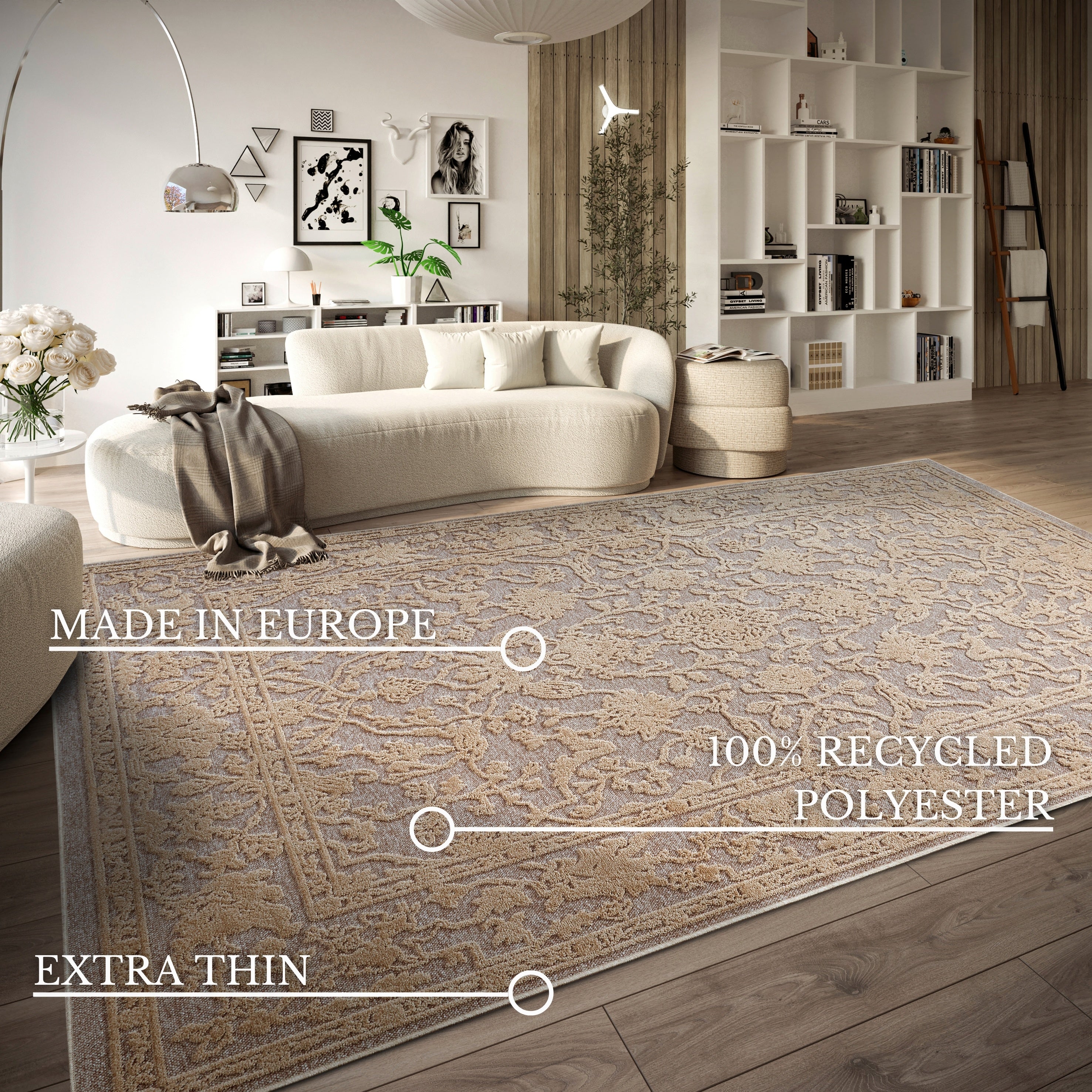 VILLEROY & BOCH 106149 HØJ-LAV LUV TÆPPE, AMBROISE NATURAL GRÅ-BEIGE
