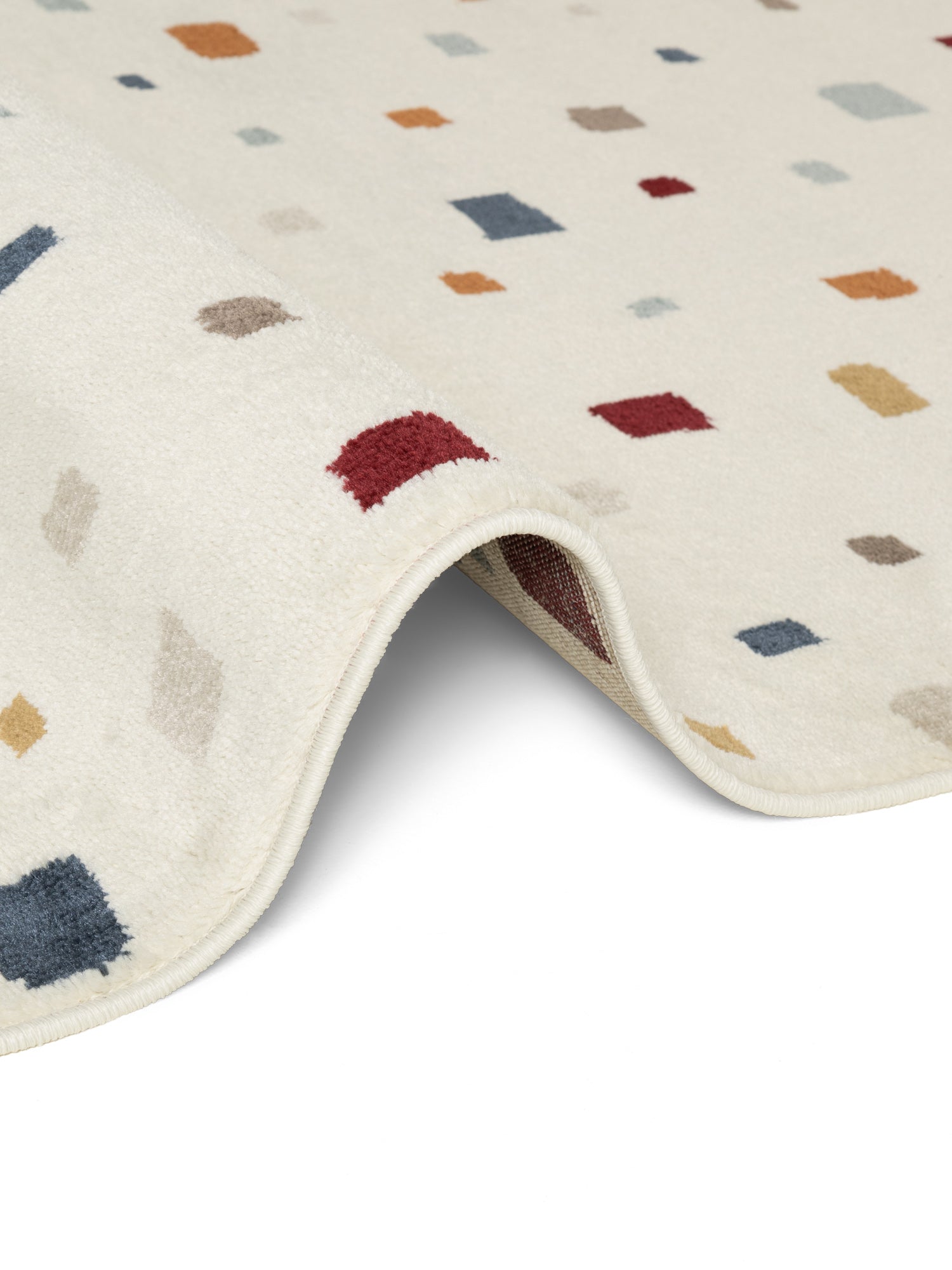 EVENTYR BØRNETÆPPE FUNNY SQUARES, CREME MULTI