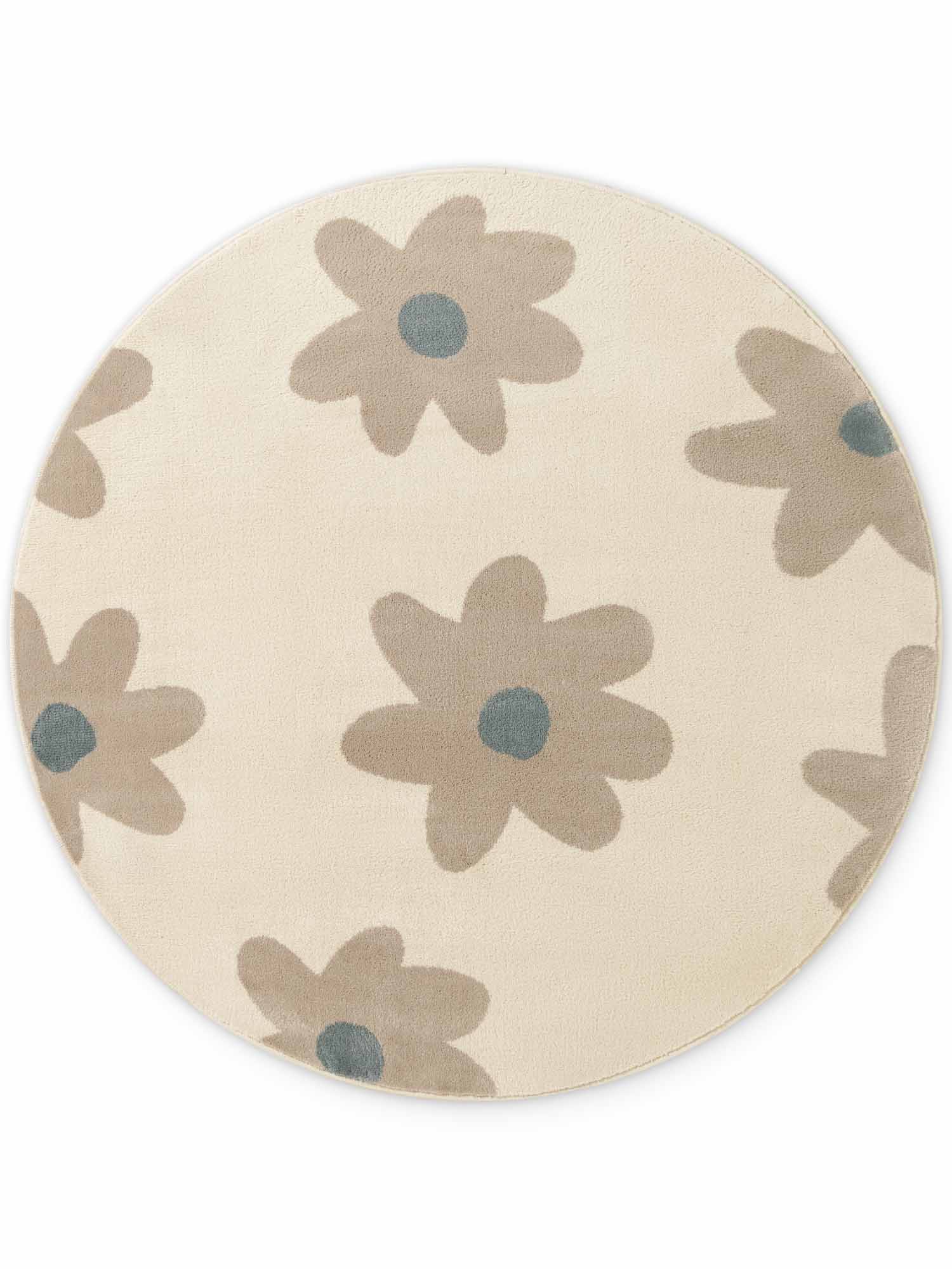 EVENTYR BØRNETÆPPE BLOOMY, CREME BEIGE