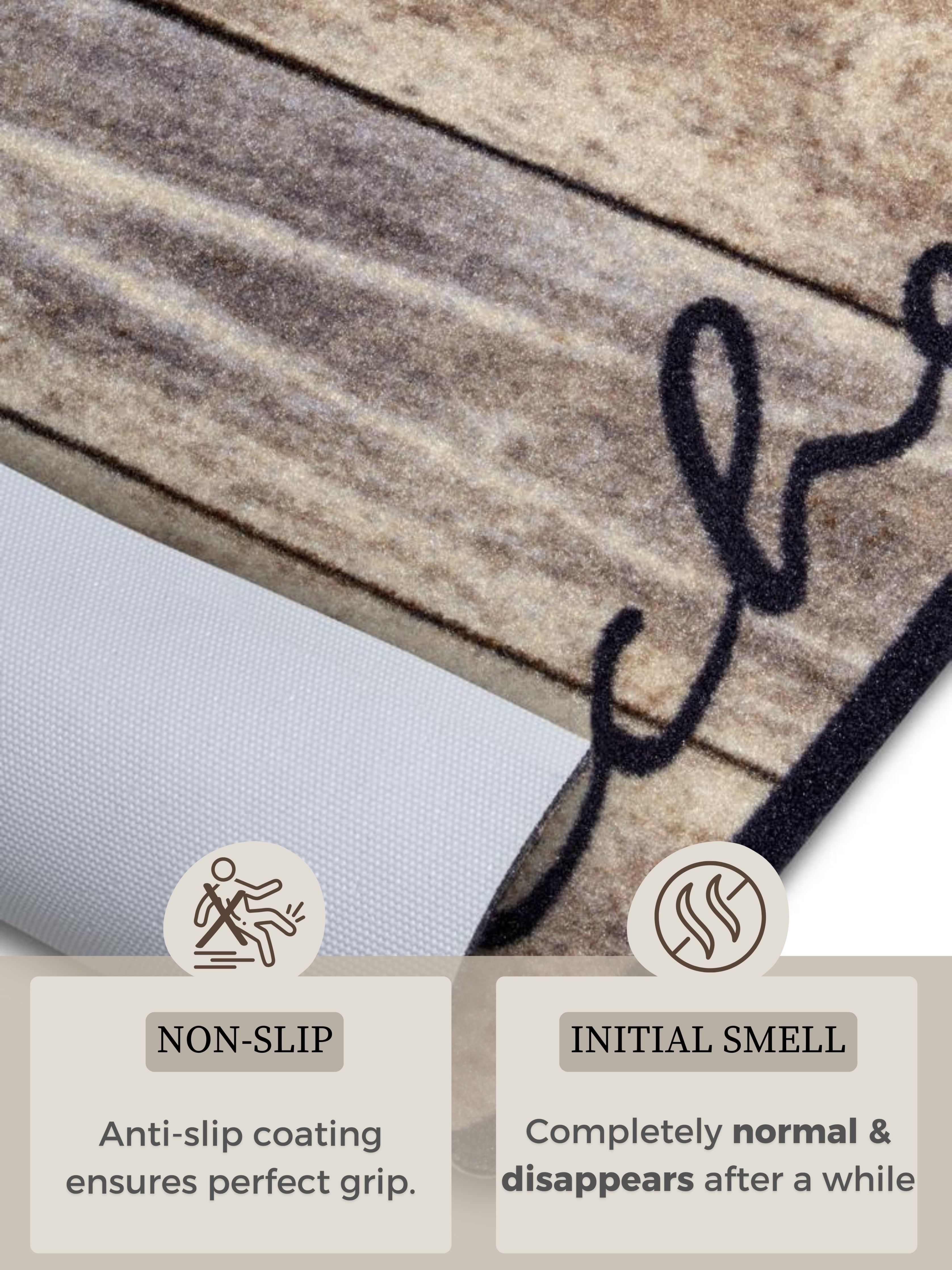 HANSE HOME COOK&CLEAN VASKBAR KØKKENLØBER, 105390 SORT-HVID TAUPE-BRUN