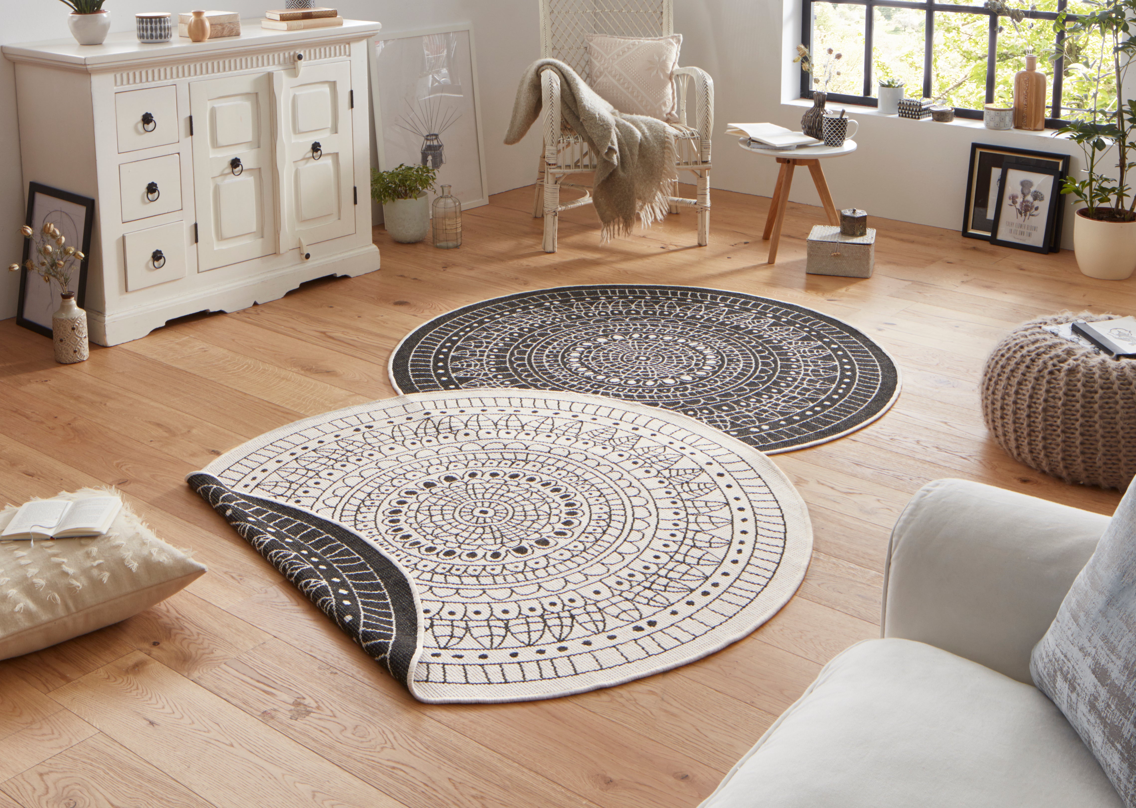 HANSE HOME TWIN TÆPPE, SORT-CREME 103101