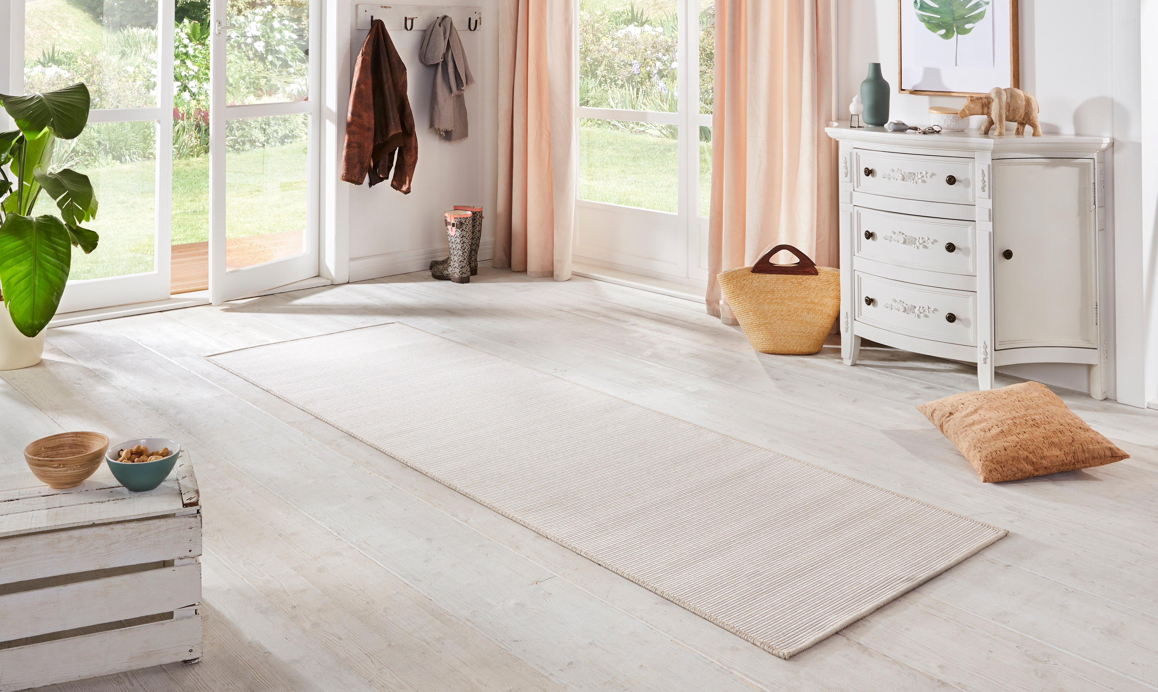 HANSE HOME TÆPPELØBER NATURE, CREME HVID 103531