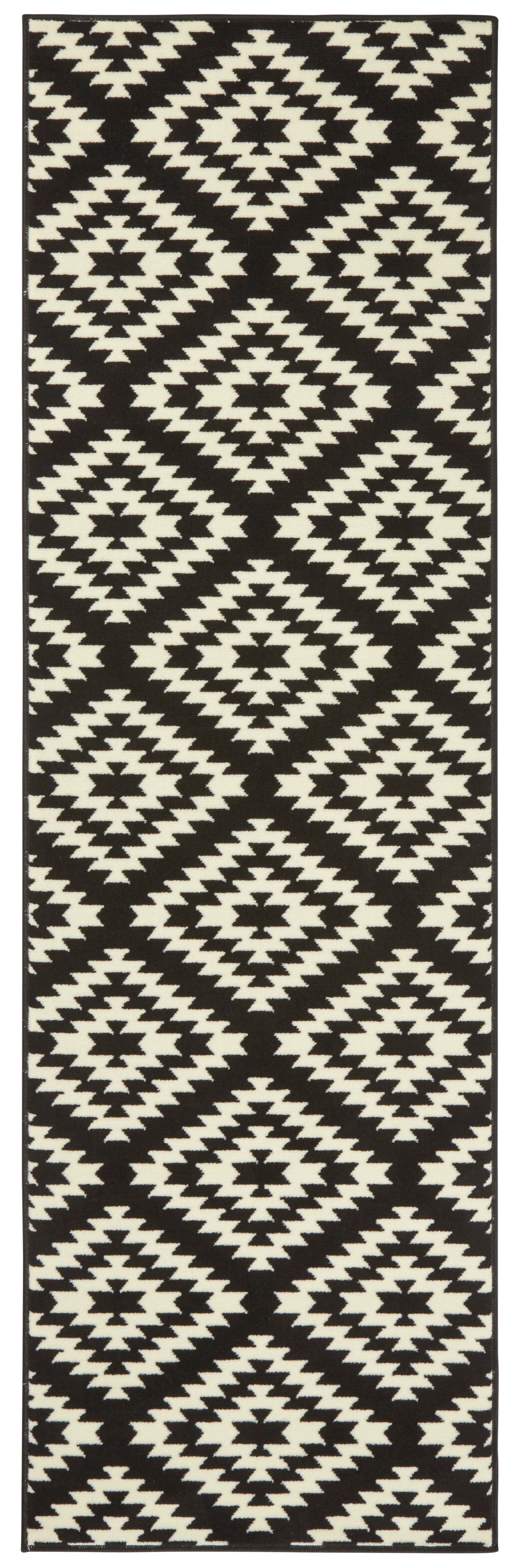 BASIC VELOURS NORDIC TÆPPELØBER, SORT 102824