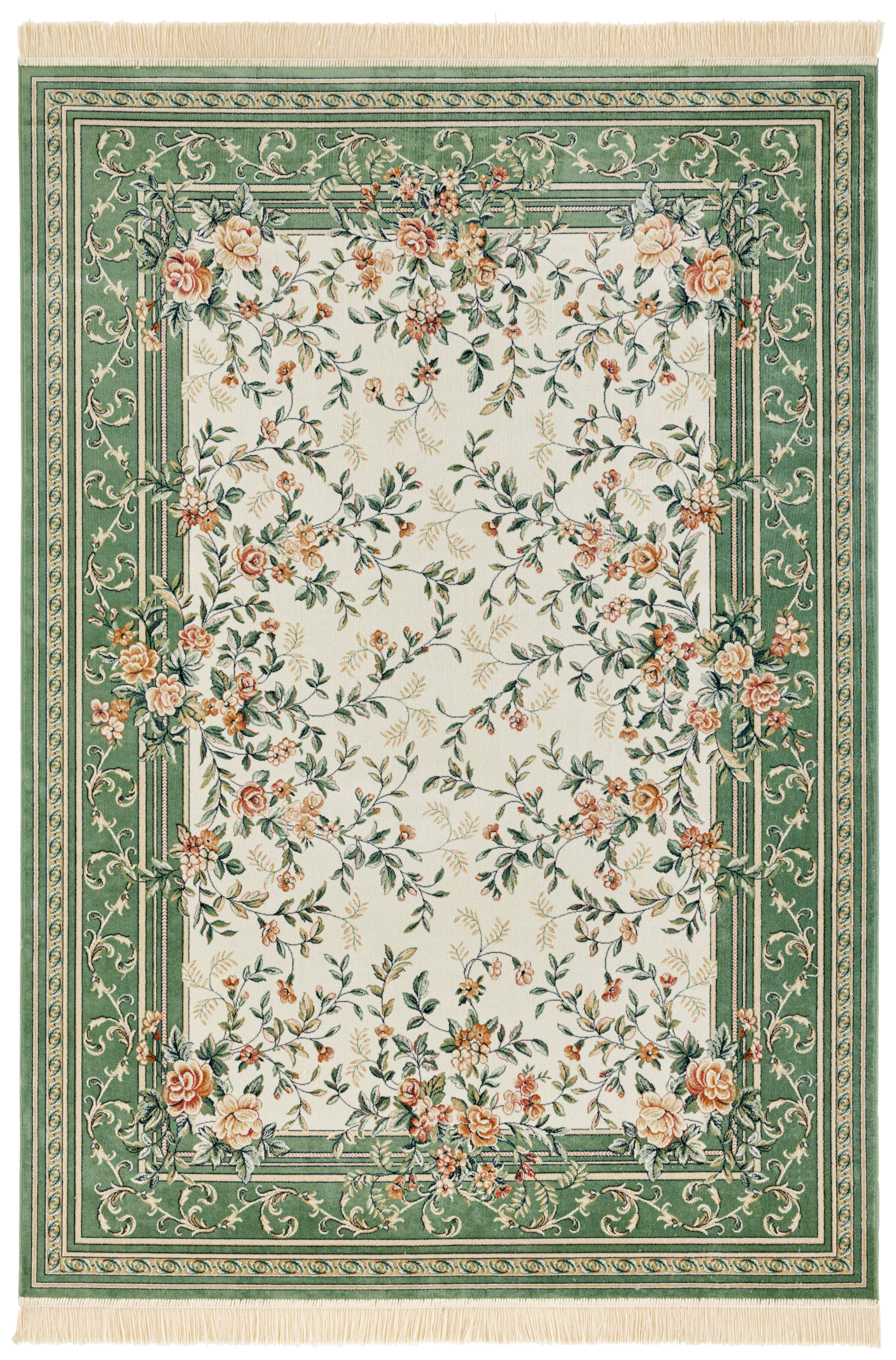 HANSE HOME NAVEH TÆPPE, CREME-GRØN 104369